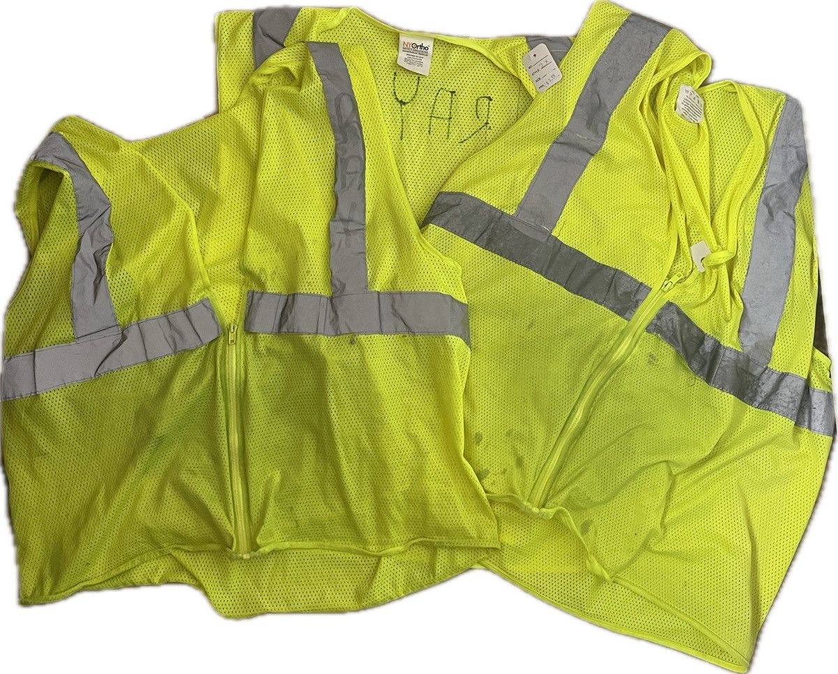 Vintage Bundle of 3 Safety Vest Workwear Reflective Neon Size US XL / EU 56 / 4 - 1 Thumbnail