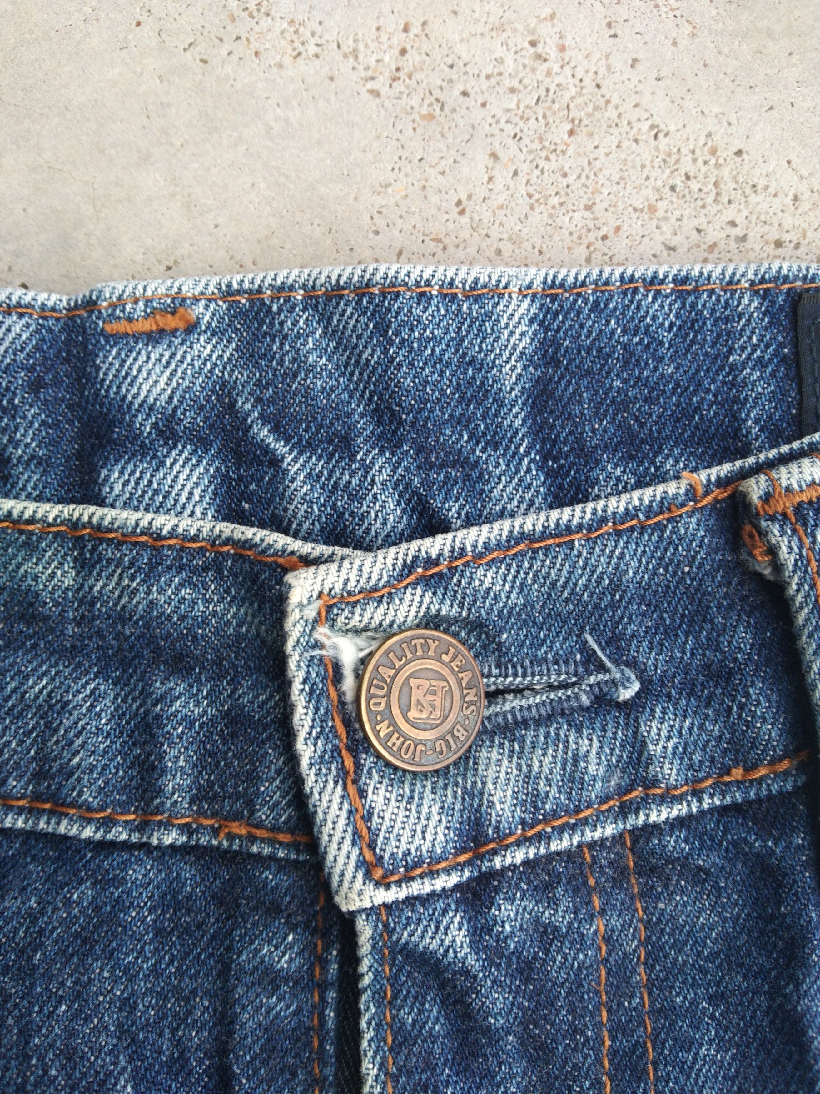 Japanese Brand 90s Vintage Big John Distressed Jeans 29x30 Size US 29 - 8 Thumbnail