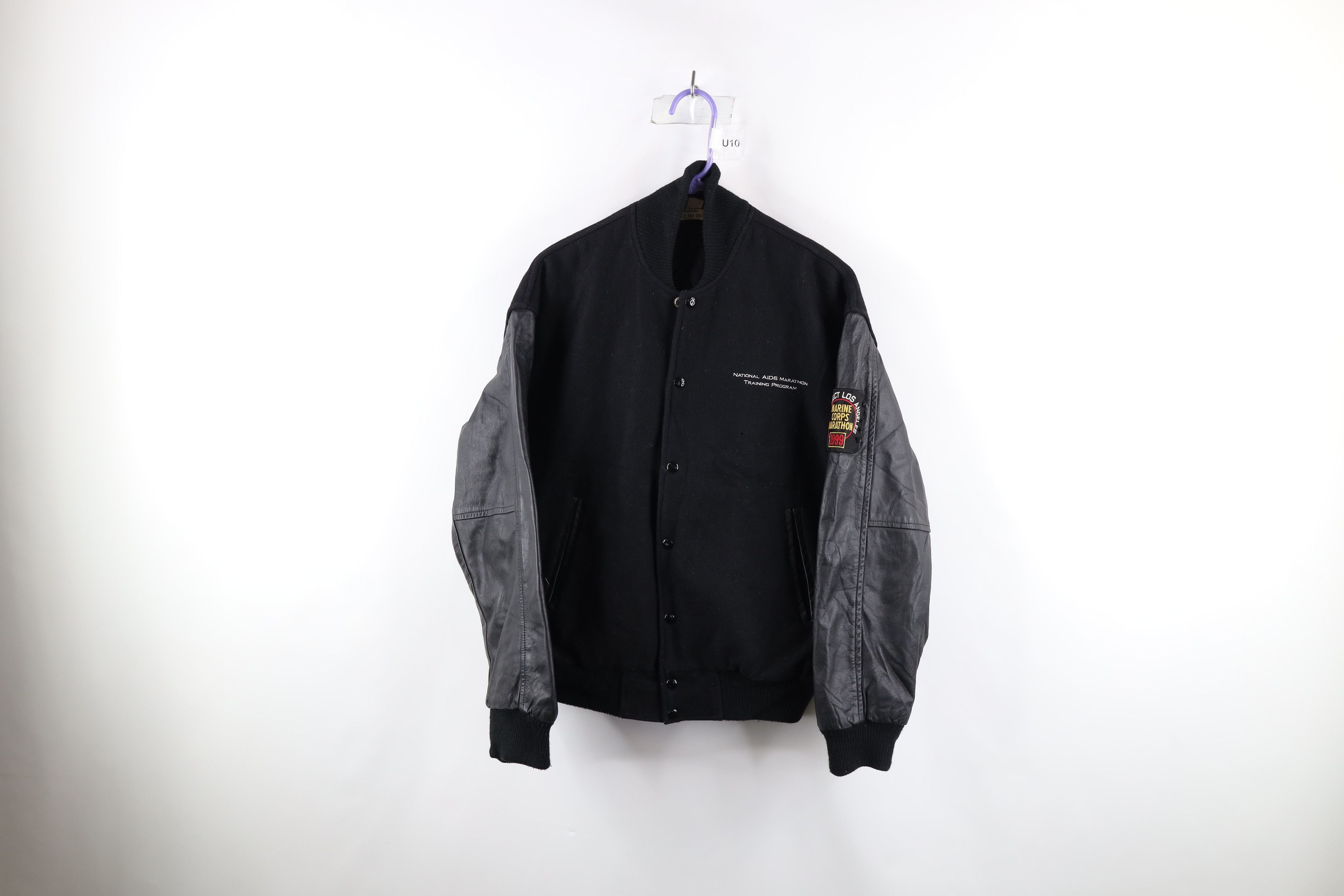 Vintage 90s Project Marine Corps Marathon Varsity Jacket US