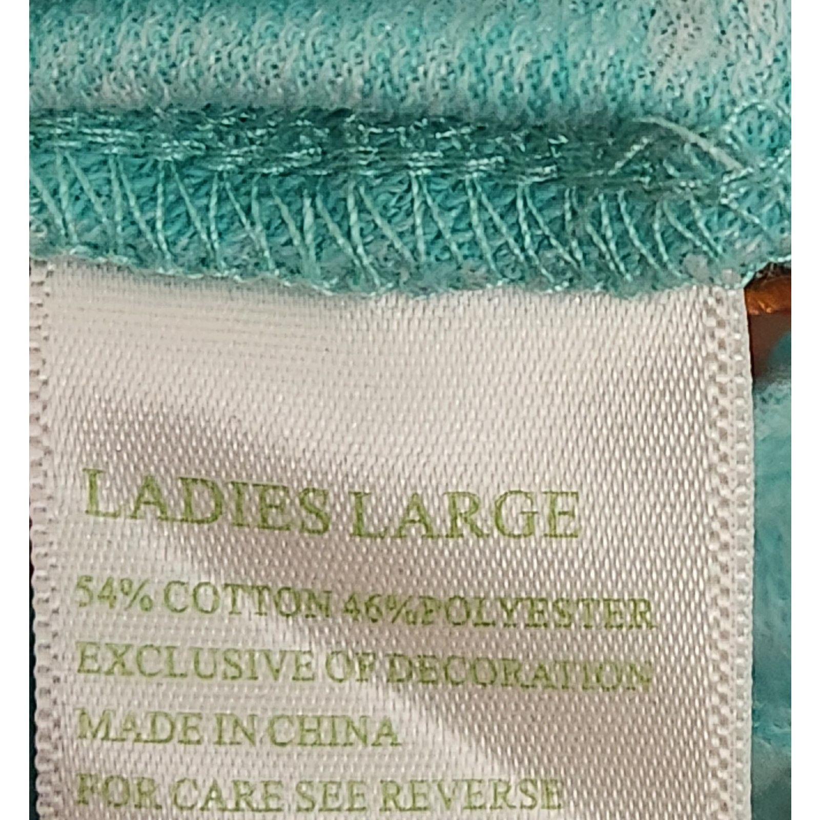 Other Green Tea Teal Burnout Long Sleeve Hi Low Top Large Comfy Size L / US 10 / IT 46 - 6 Thumbnail
