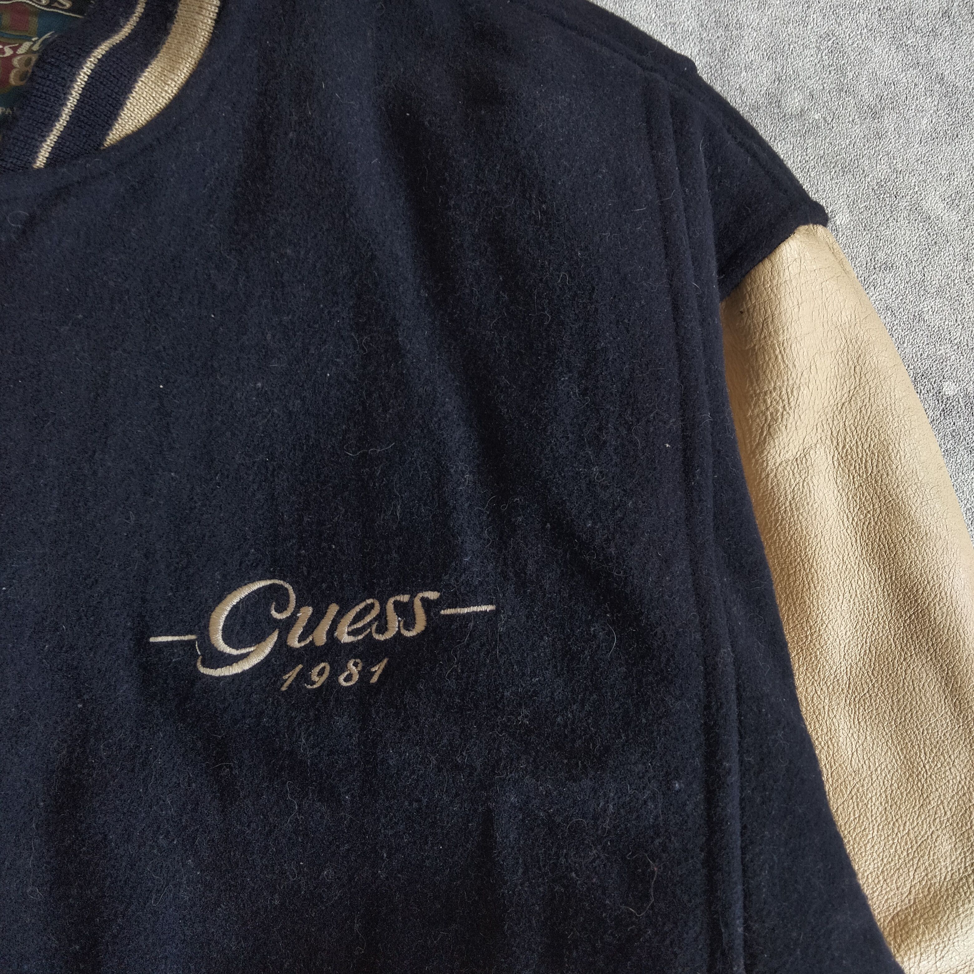 Guess Vintage Guess Legends Varsity Hand Leather jacket Size US S / EU 44-46 / 1 - 4 Thumbnail