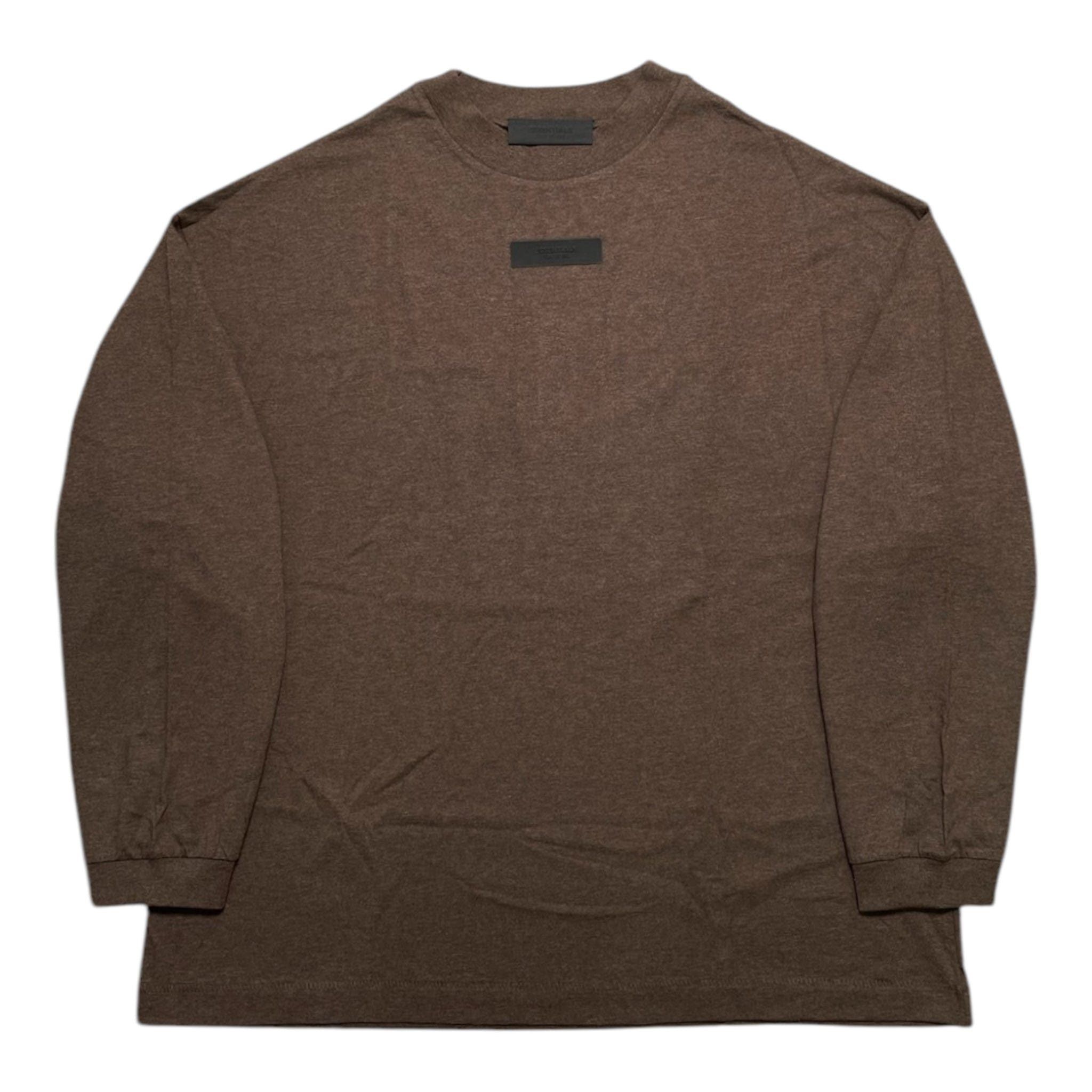 Fear of God Essentials Logo Long Sleeve Tee Shirt Heather Wo