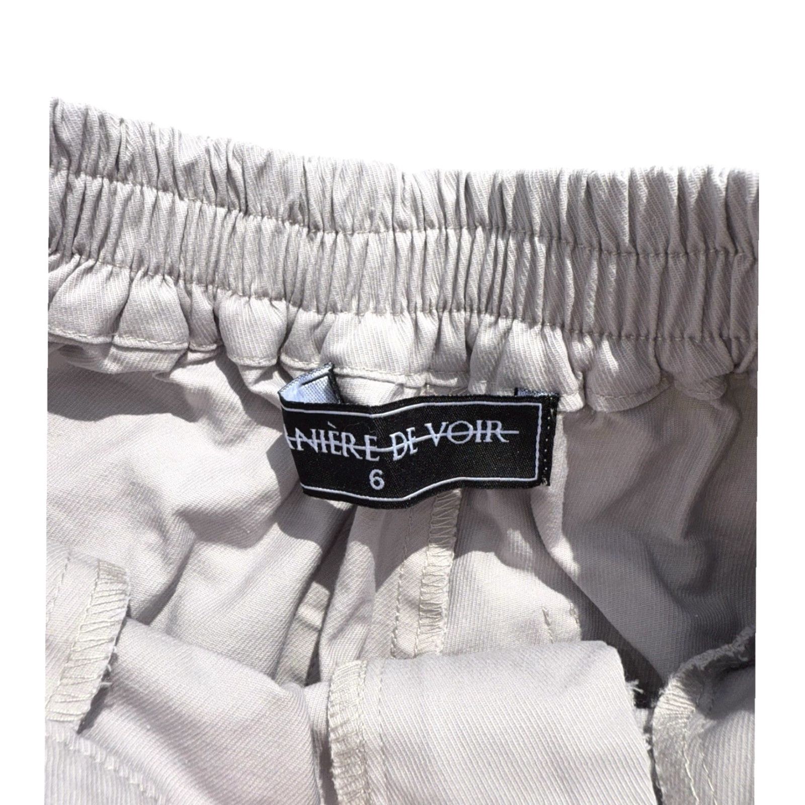 Vintage Maniere de Voir Grey Reflective Piped Cargo Pants Womens Size 6 Size 28" / US 6 / IT 42 - 8 Thumbnail