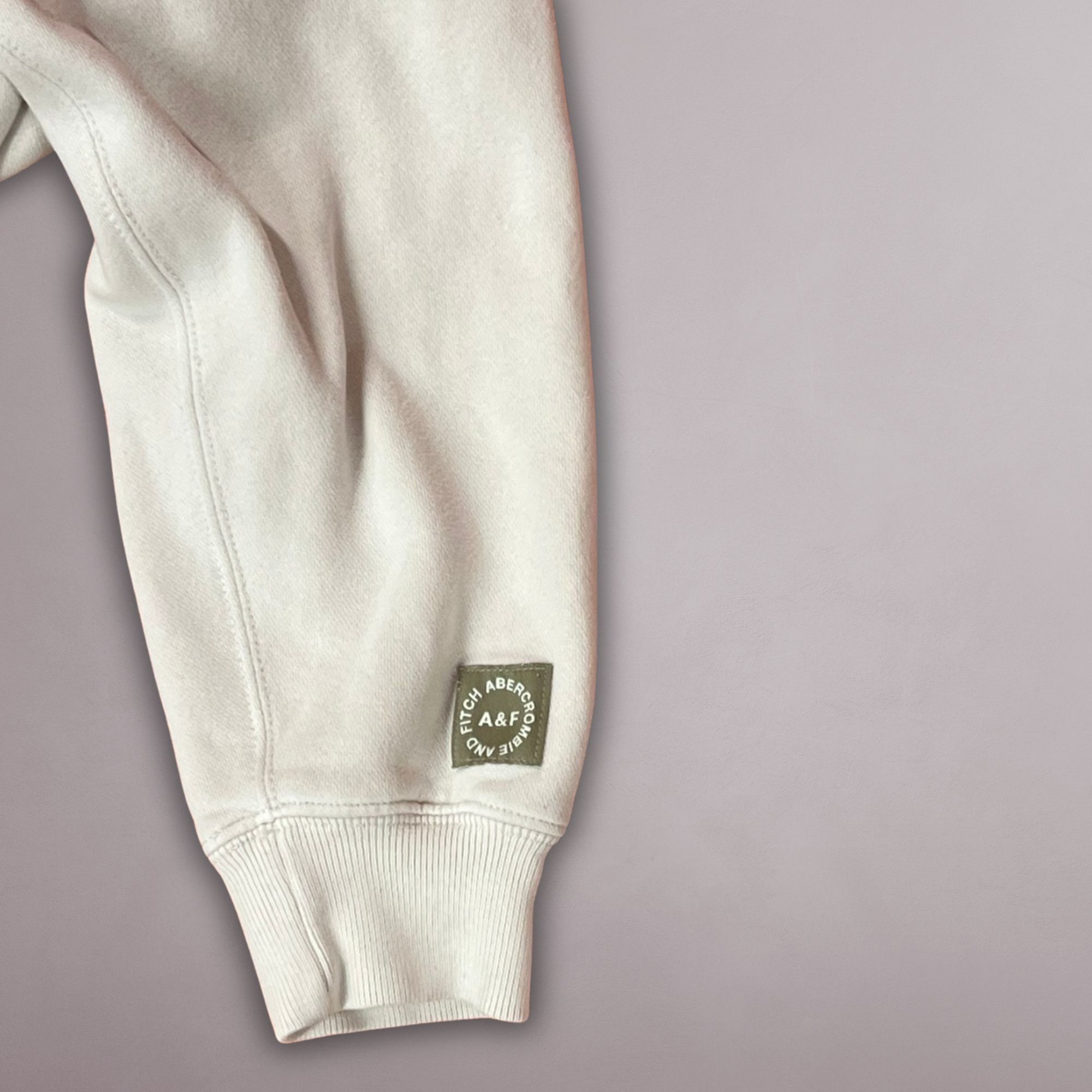 Abercrombie & Fitch Abercrombie & Fitch White Hoodie Large Soft Cotton Blend Fro Size US L / EU 52-54 / 3 - 3 Thumbnail