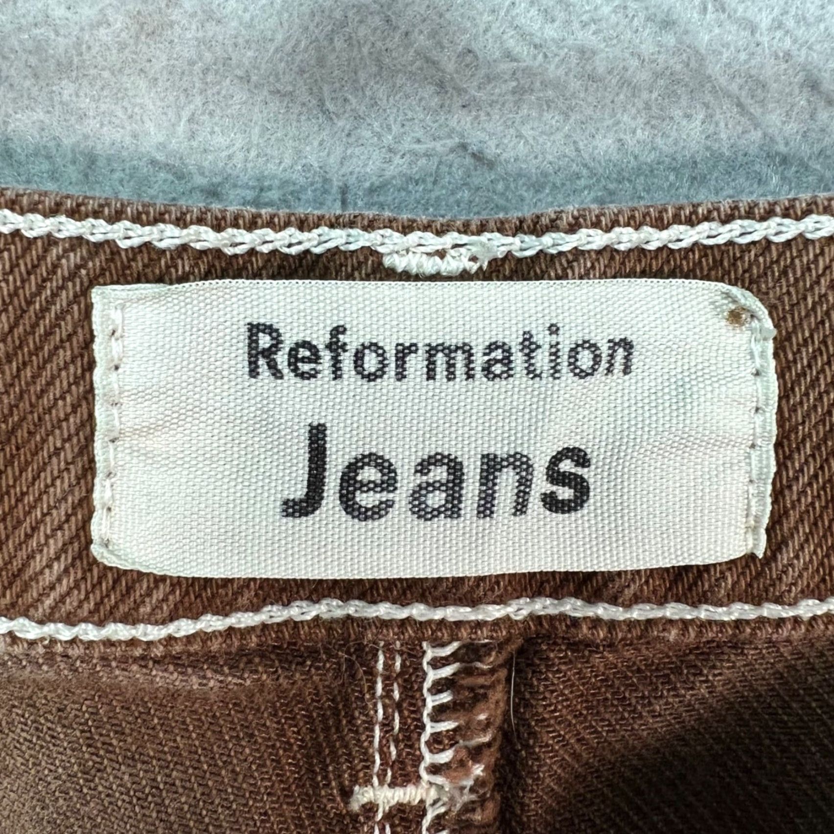 Reformation VINTAGE Reformation Cowboy Jeans 26 Womens High Rise Straight Brown Denim 5-Pocket Size 26" / US 2 / IT 38 - 3 Thumbnail