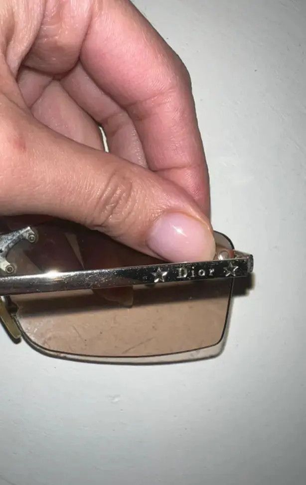 Christian Dior Monsieur × Dior × Vintage DIOR Sunglasses Rectangle Wrap Straps Logo RI941 Size ONE SIZE - 4 Thumbnail