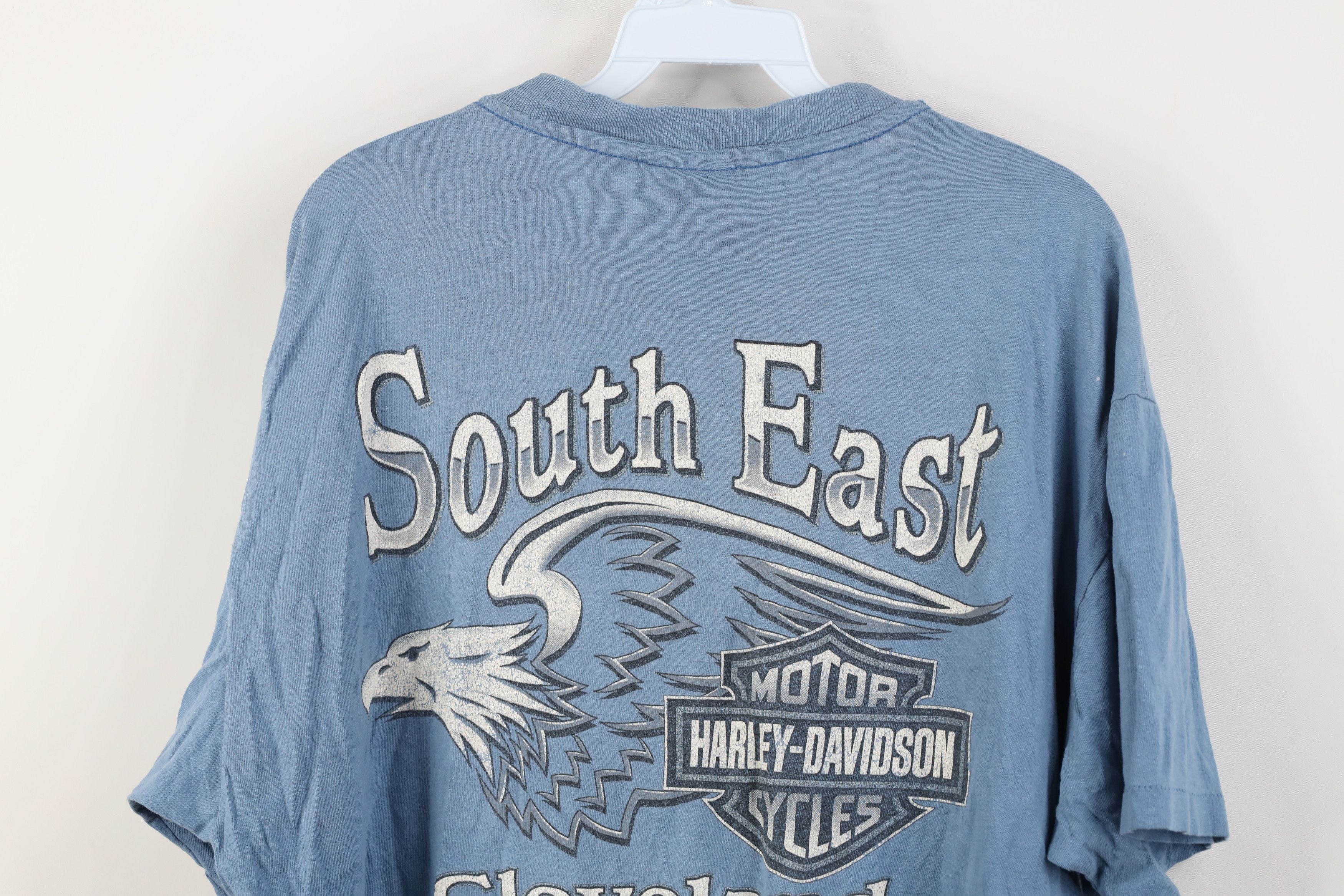 Harley Davidson Vintage 90s Harley Davidson Eagle Tribal T-Shirt Blue USA Size US XL / EU 56 / 4 - 15 Thumbnail