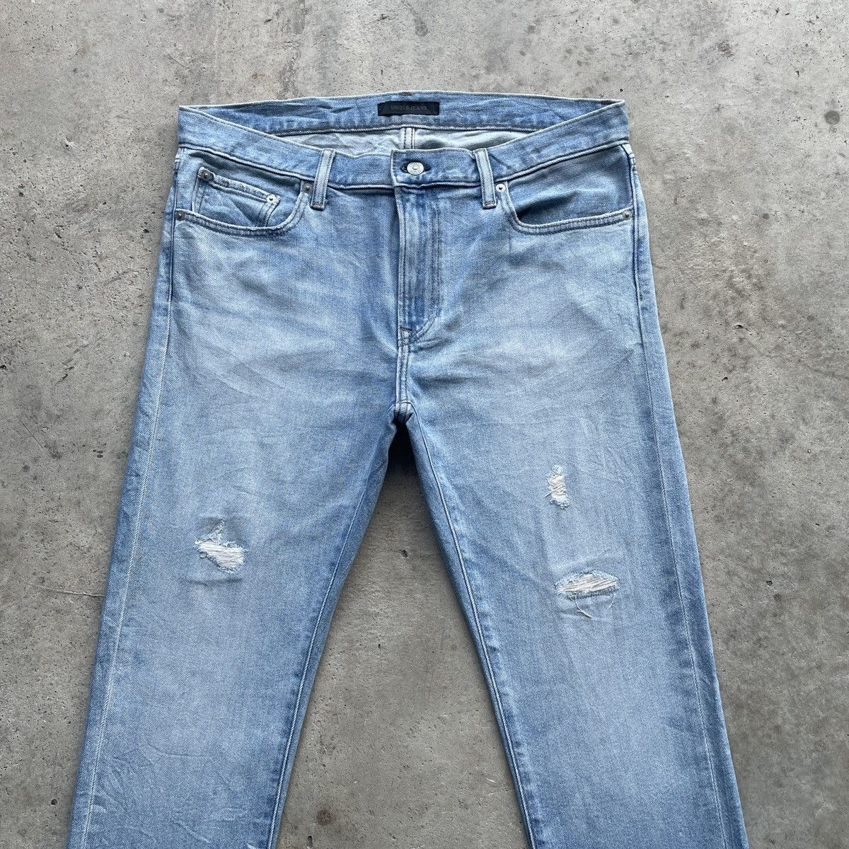 Japanese Brand × Jean × Vintage Vintage Japanese Faded Blue Washed Denim Jeans Pants W35 Size US 35 - 3 Thumbnail