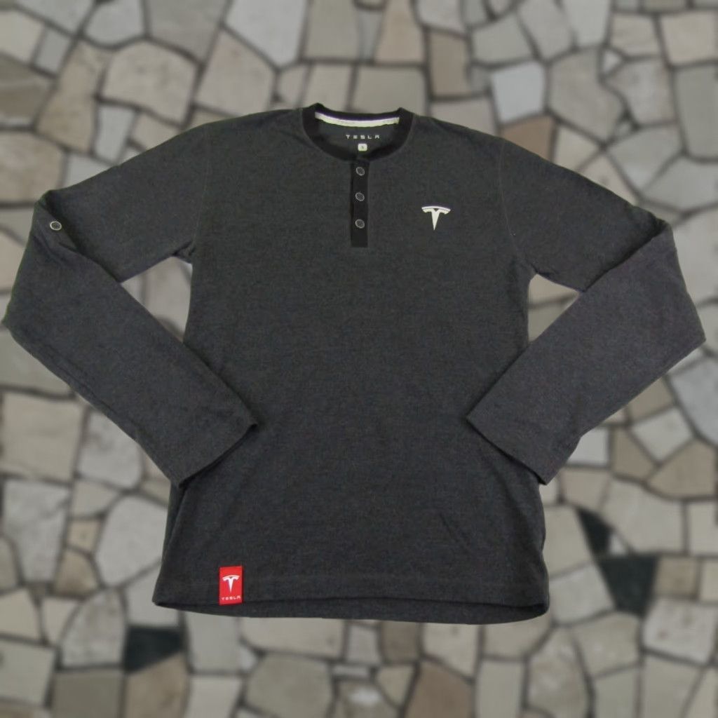 Vintage Tesla Shirt Mens Small Gray Long Sleeve Henley Electric Cars Tee Casual Size US S / EU 44-46 / 1 - 1 Thumbnail