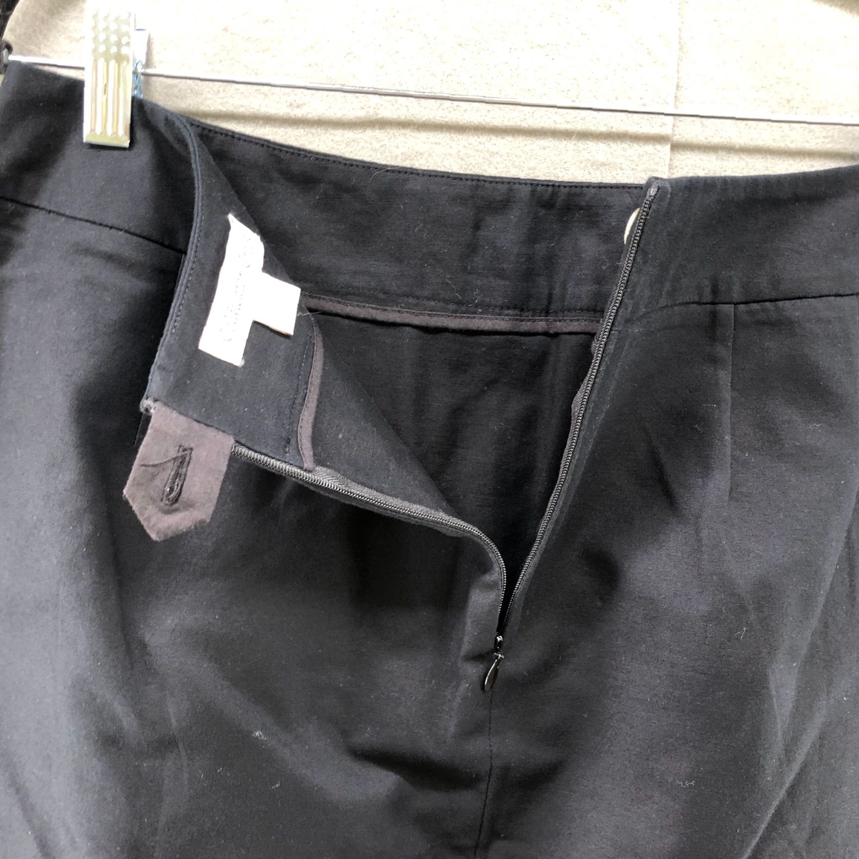 Coldwater Creek NWT Coldwater Creek Black Pencil Skirt 12P Cotton Stretch Career Workwear Womens Size 34" / US 12 / IT 48 - 3 Thumbnail