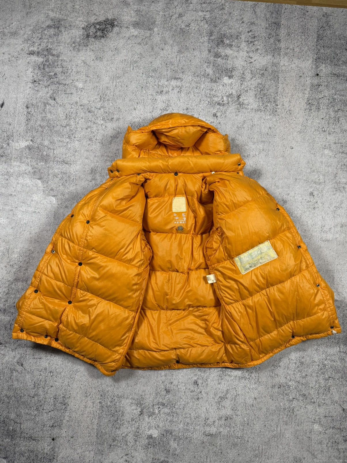 Moncler Vintage Moncler Down Jacket Orange Hooded Made in Italy 1981 Size US XL / EU 56 / 4 - 9 Thumbnail