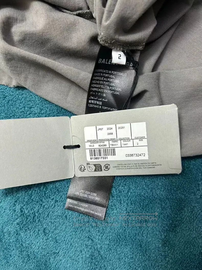 Balenciaga Balenciaga Human Being Gray Distressed Tee. Size US XXL / EU 58 / 5 - 5 Thumbnail