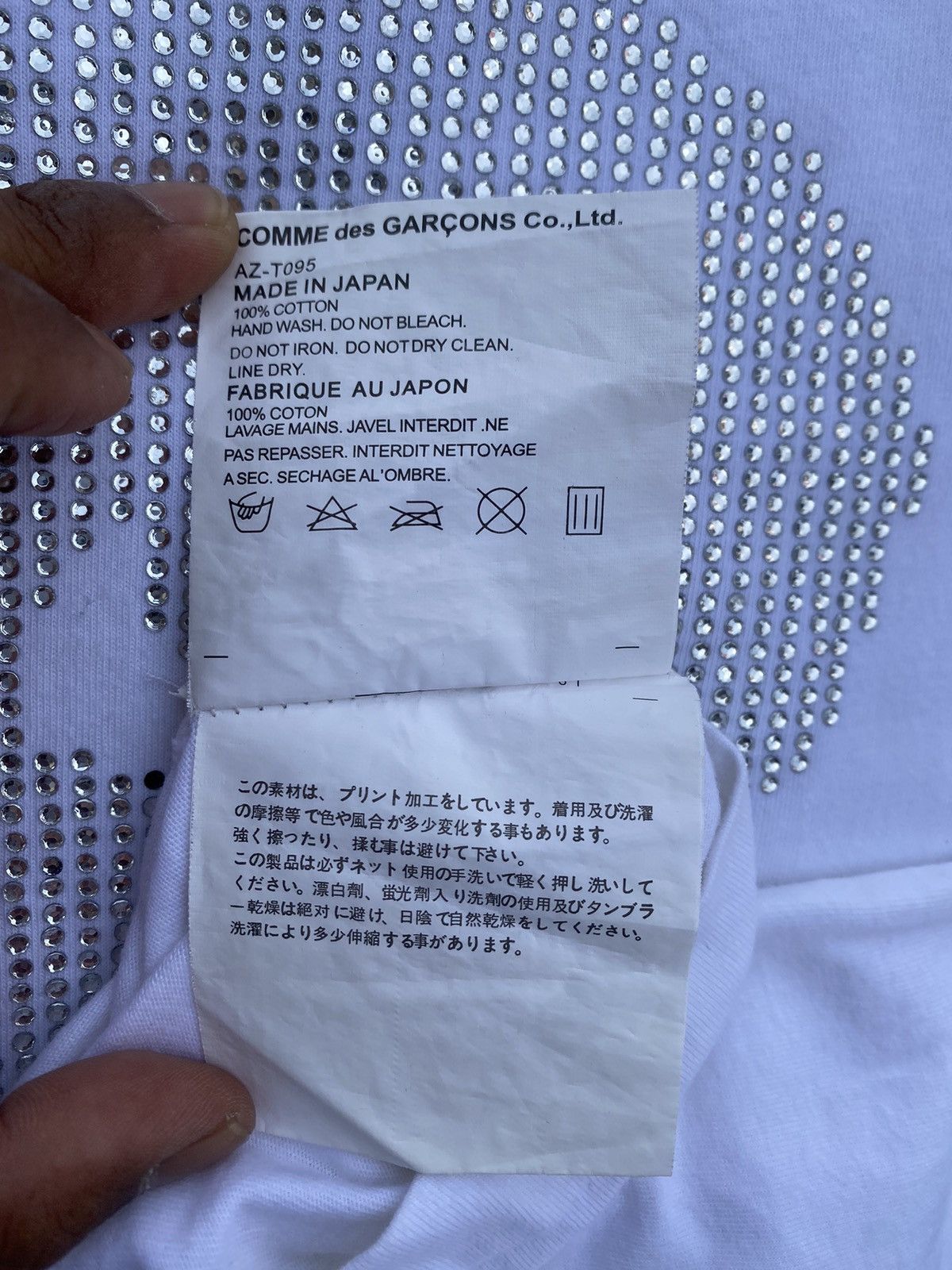 Comme des Garcons Rare Comme Des Garcons CDG Play Swarovski Tee Size US S / EU 44-46 / 1 - 19 Thumbnail