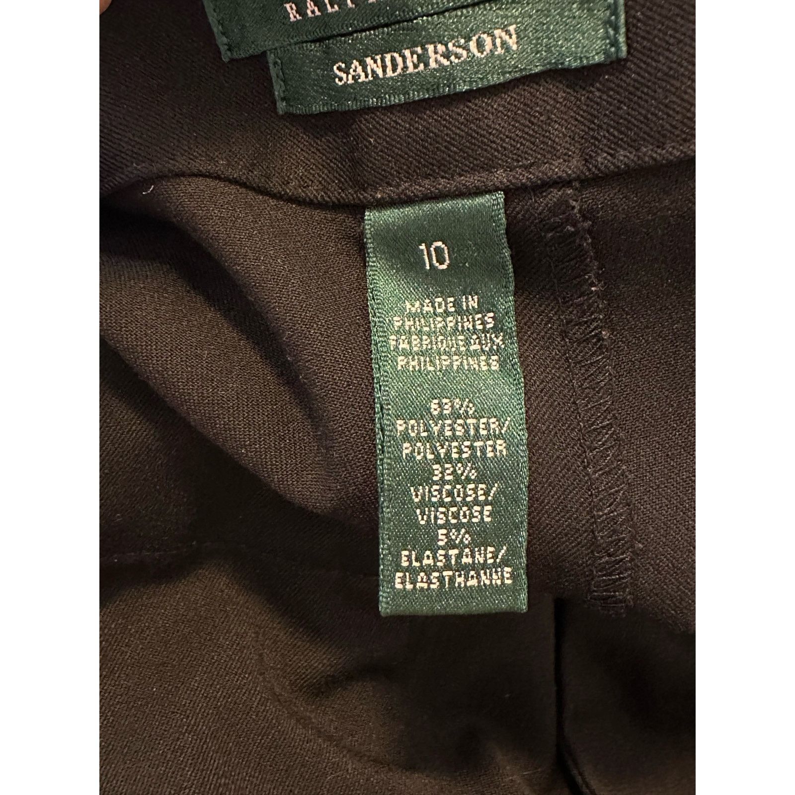 Ralph Lauren Ralph Lauren black flat front pants size 10 Size 32" / US 10 / IT 46 - 3 Thumbnail