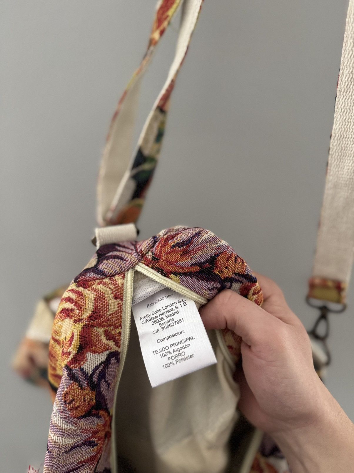 20471120 Very crazy bag Rework Cotton Frida Kahlo Painting Tote Bag Size ONE SIZE - 11 Thumbnail