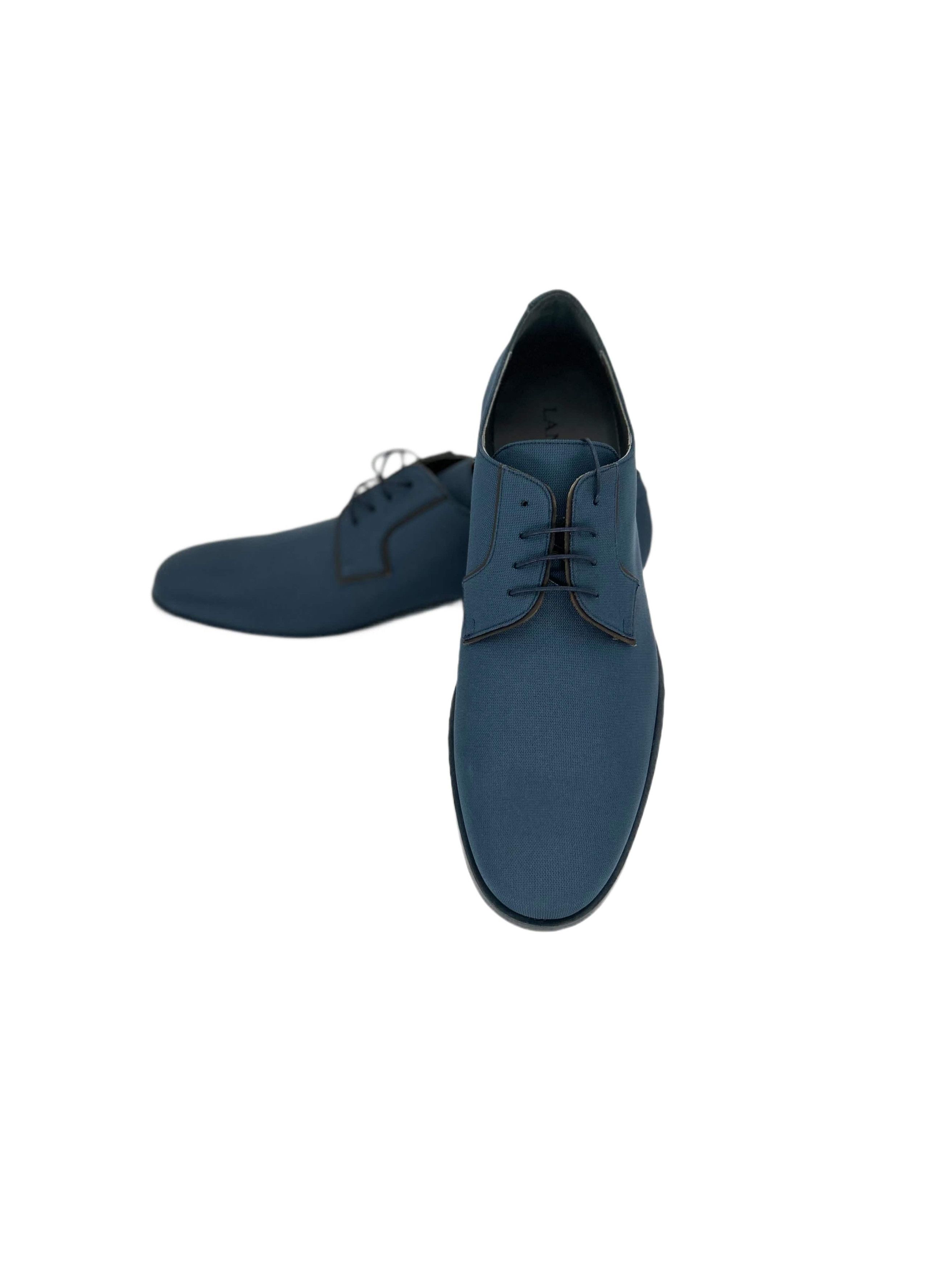 Lanvin Lanvin Blue Nylon Weave Derby Shoe Size US 11 / EU 44 - 4 Thumbnail