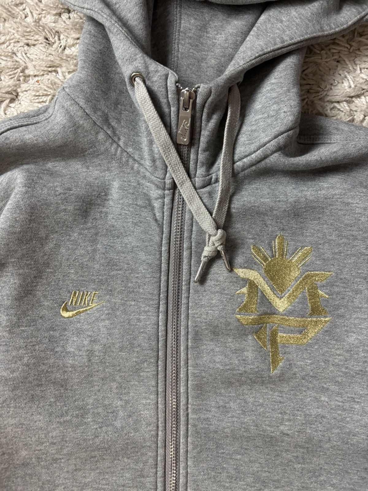 Nike × Vintage Vintage Streetwear Zip Hoodie Nike Boxi Logo Size US S / EU 44-46 / 1 - 3 Thumbnail