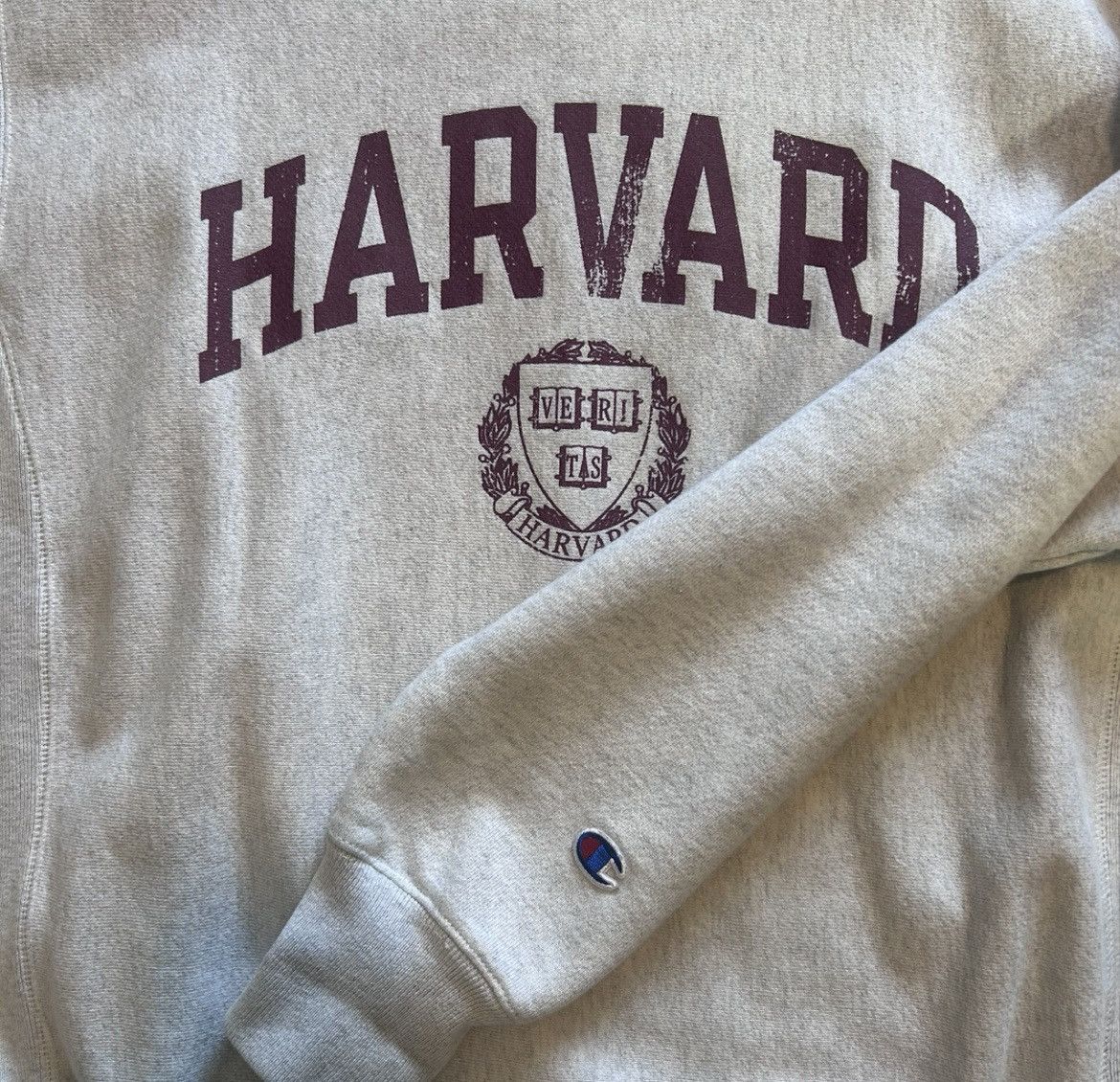 Champion Mens Vintage Reverse Weave Champion Harvard Grey Sweatshirt Size US M / EU 48-50 / 2 - 3 Thumbnail