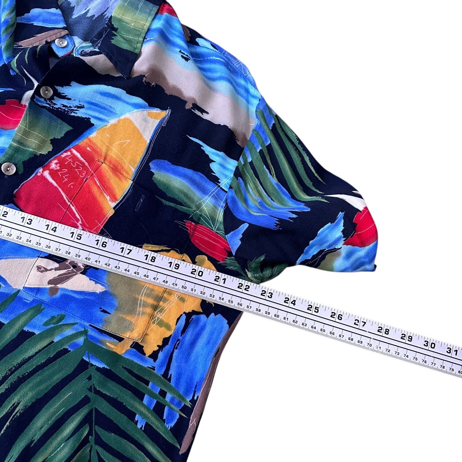Other Alan Stuart Hawaiian Shirt Mens Medium Multi Short Sleeve Size US M / EU 48-50 / 2 - 7 Thumbnail