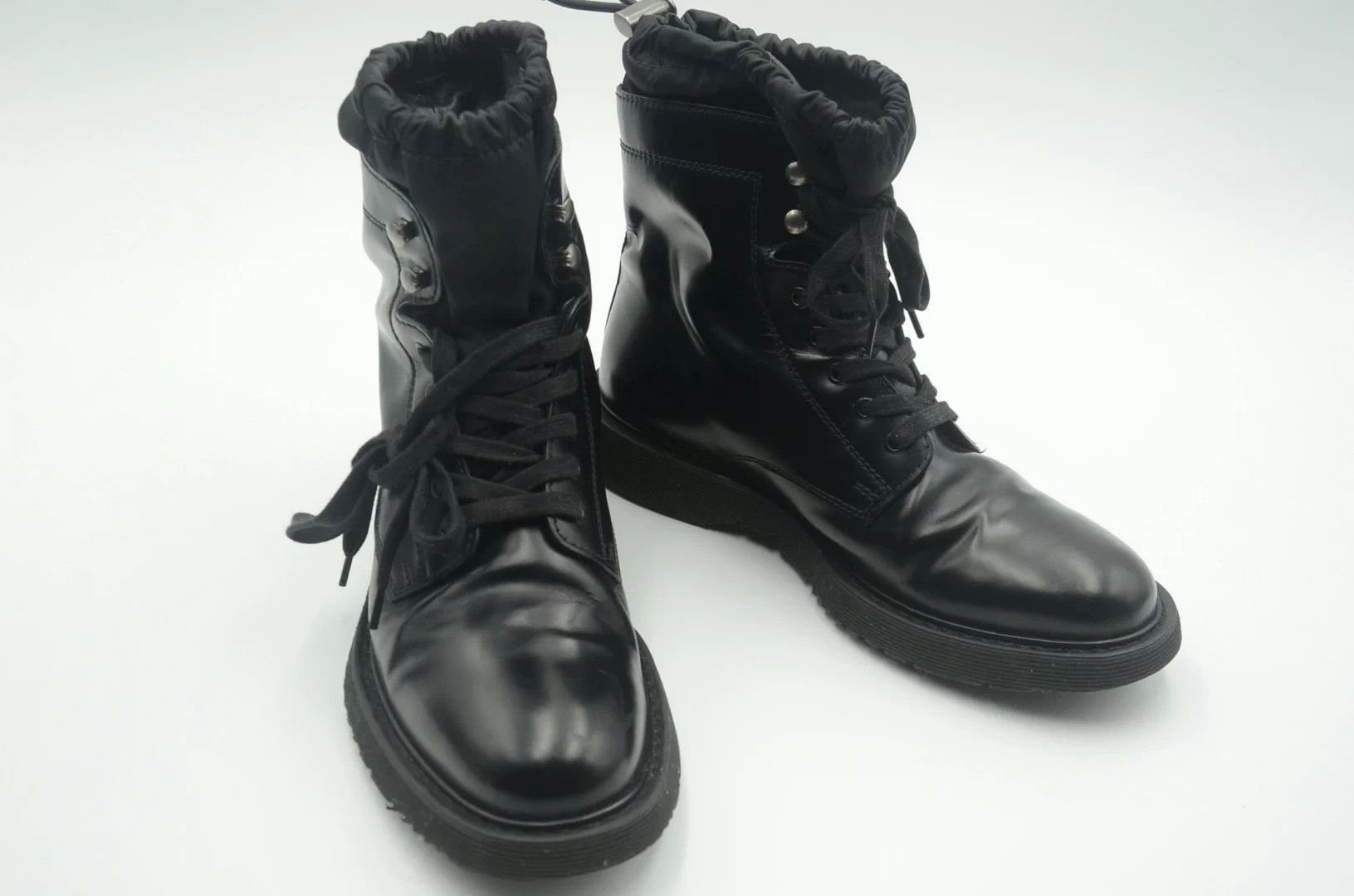 Prada Prada high-top double leather black men's 42 boots Size US 9 / EU 42 - 3 Thumbnail