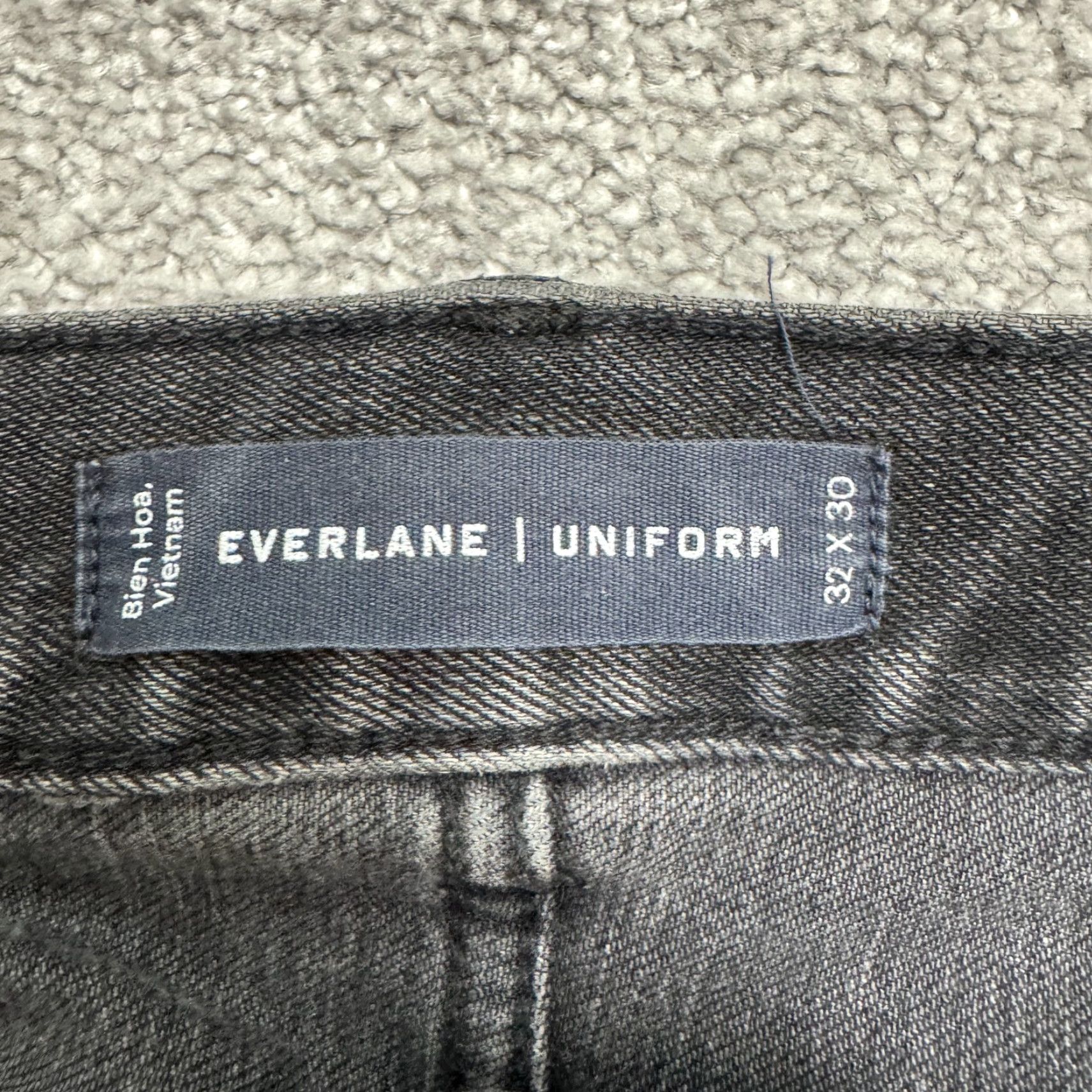 Everlane Everlane Jeans Men Athletic Straight 32x30 Black Denim Cotton Washed 5-Pocket Logo Zipper Button Regular Size US 32 / EU 48 - 7 Thumbnail