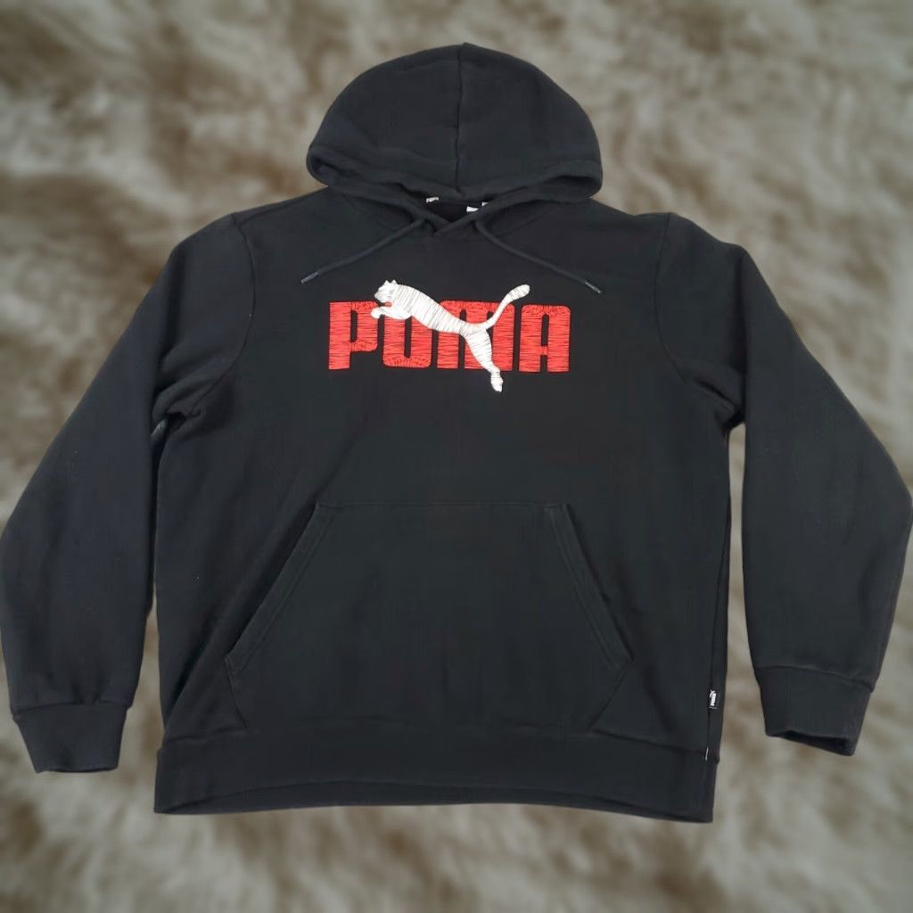 Puma PUMA Hoodie Mens Medium Black Casual Pullover Sweatshirt Mock Neck Long Sleeve Size US M / EU 48-50 / 2 - 1 Thumbnail