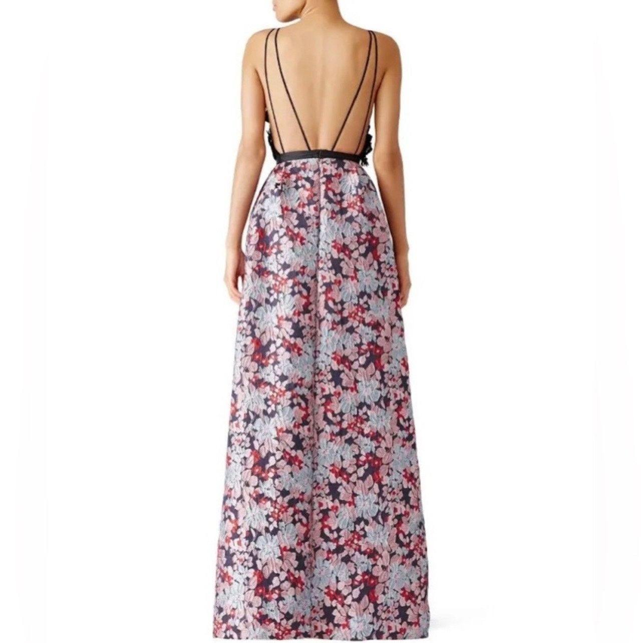 Monique Lhuillier ML Monique Lhuillier Multi Floral maxi dress Gown size 0 C10 Size XS / US 0-2 / IT 36-38 - 2 Thumbnail