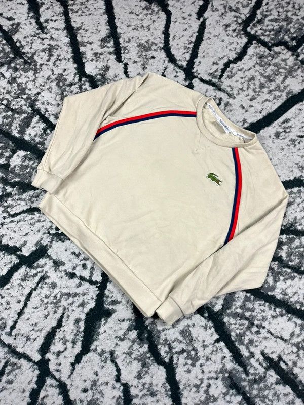Lacoste Lacoste crewneck sweatshirt beige cream logo 40 L Size L / US 10 / IT 46 - 2 Thumbnail