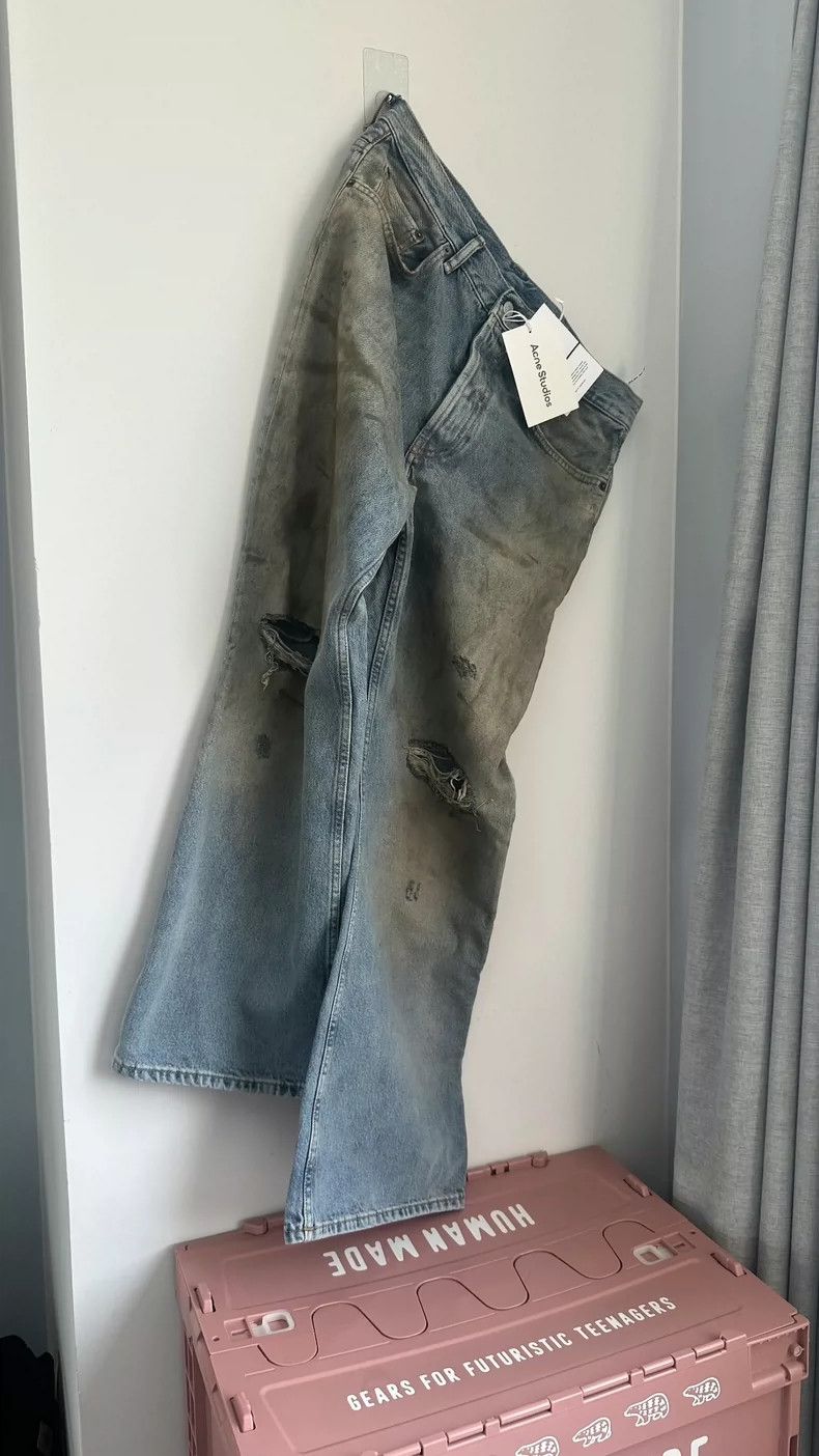 Acne Studios Acne Studios Blue Distressed Denim Pants- DMC Size US 32 / EU 48 - 1 Thumbnail