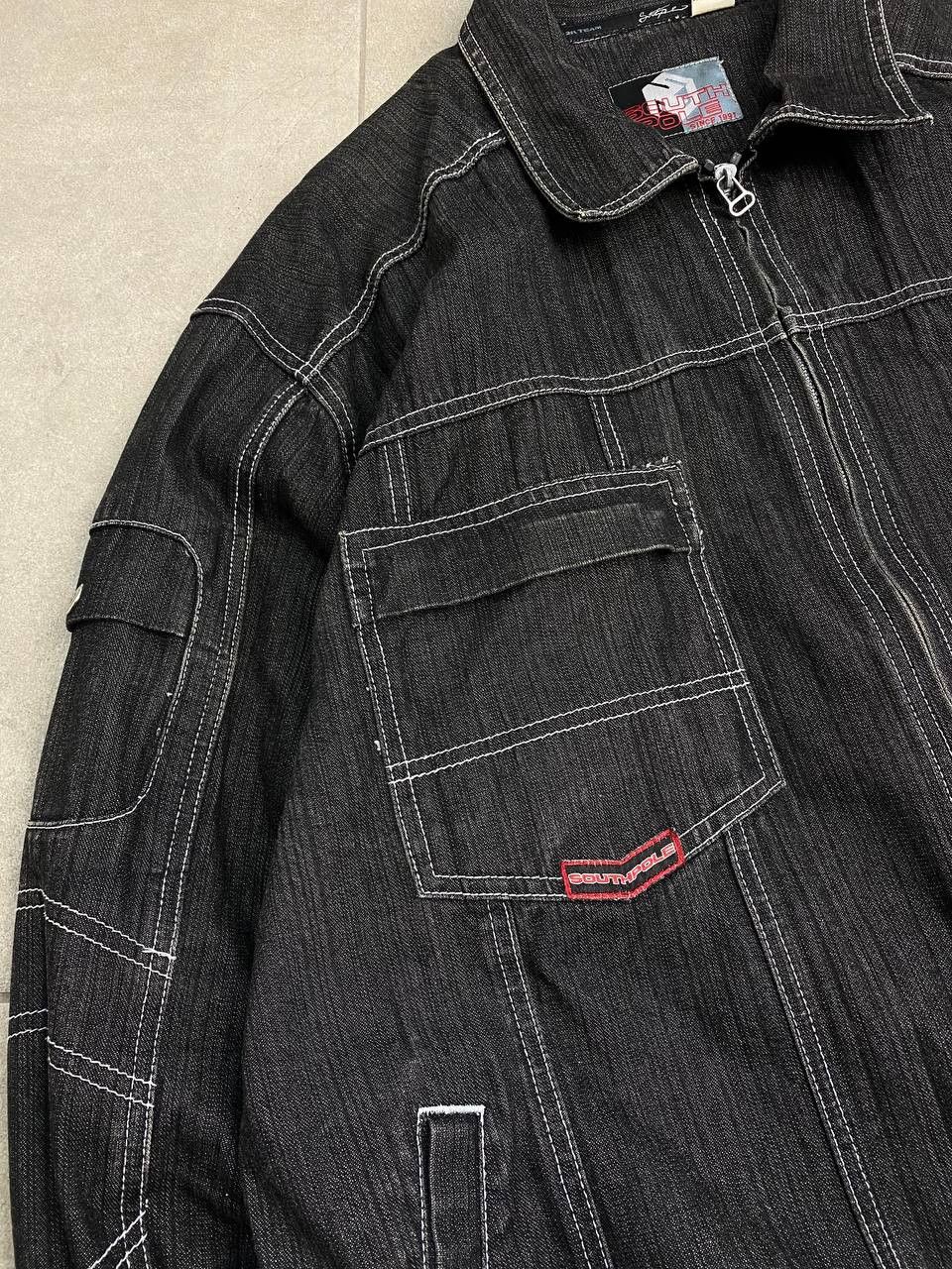 Southpole Vintage South Pole Washed Denim Pocket Zip Jacket Size US XL / EU 56 / 4 - 7 Thumbnail