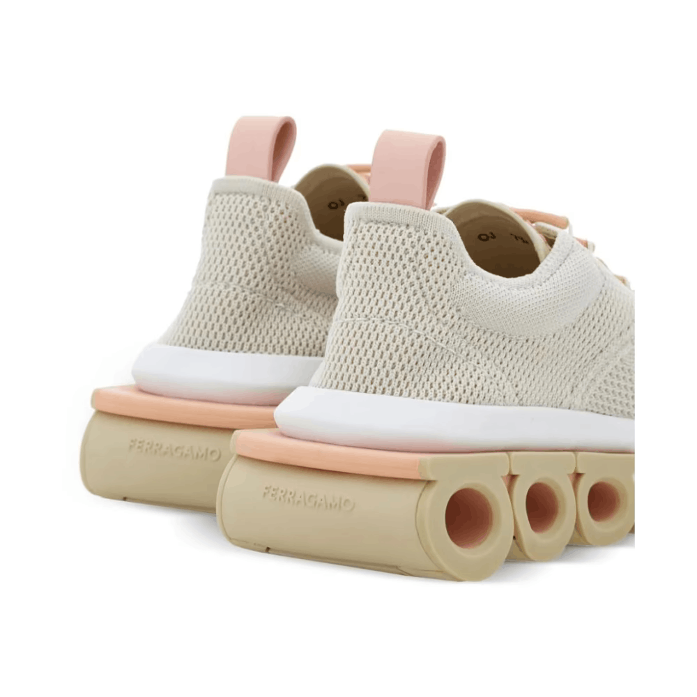 Salvatore Ferragamo o1s1rm0924 Nima Low-Top Sneakers in Mascarpone/Pink Size US 9.5 / IT 39.5 - 3 Thumbnail