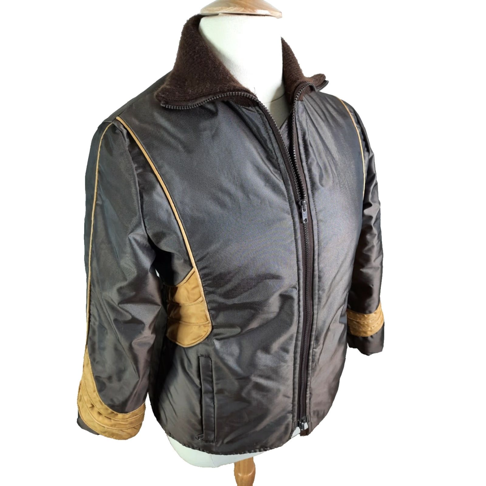 Vintage VINTAGE Arctic Wear Women's Ski Snowmobile Coat Jacket L Brown Nylon Zip Coat 60s 70s USA Made Size L / US 10 / IT 46 - 2 Thumbnail