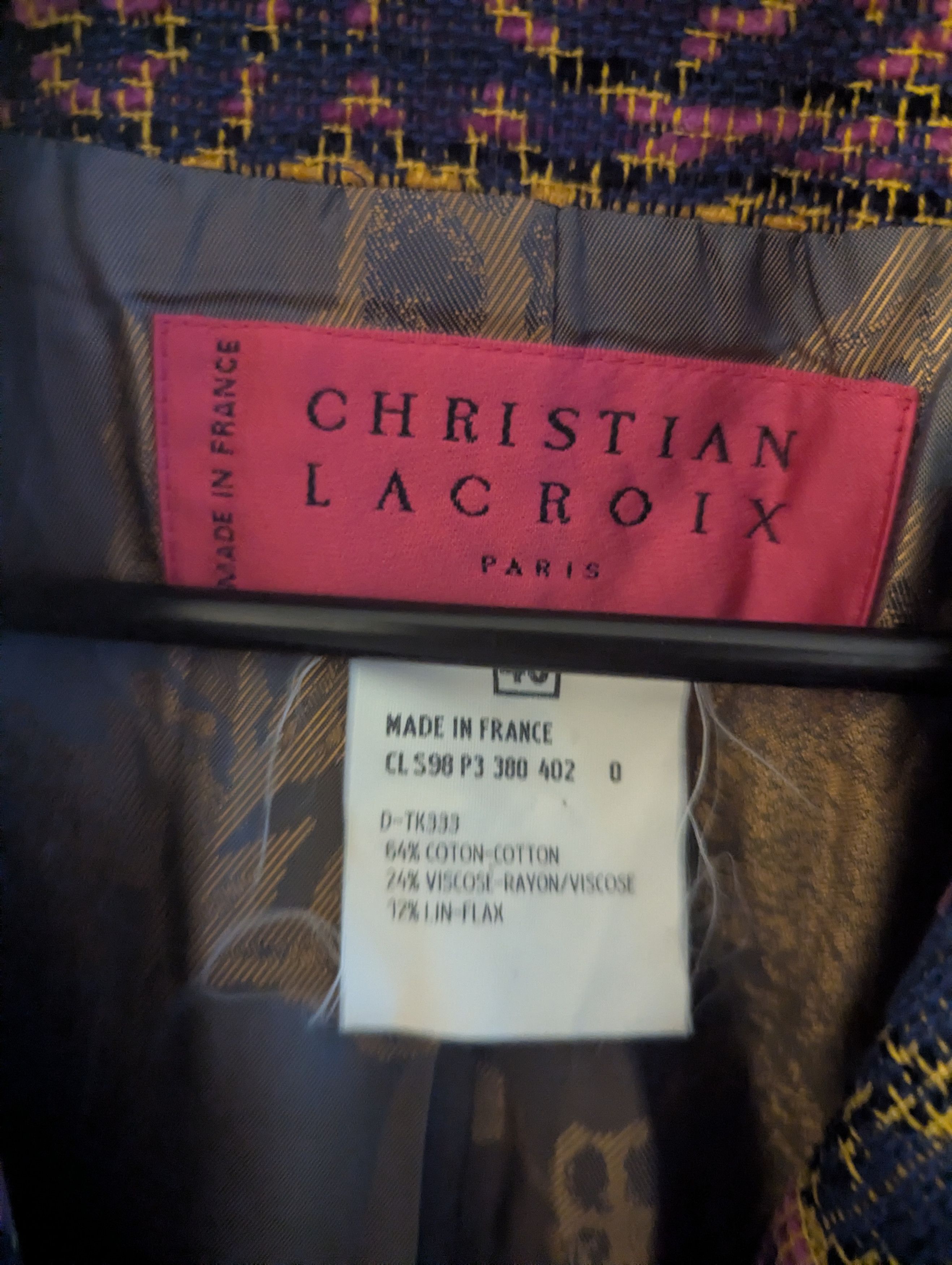 Christian Lacroix Christian LaCroix multicolour viscose vintage blazer Size M / US 6-8 / IT 42-44 - 2 Thumbnail