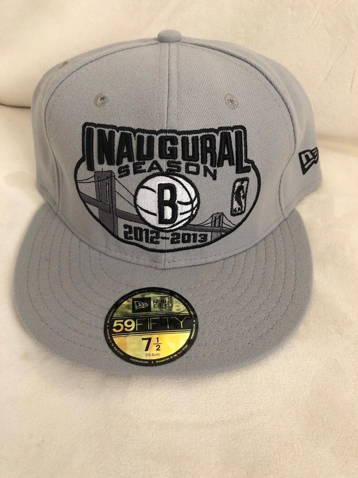 New Era New Era Brooklyn Nets Gray 59FIFTY Fitted Cap Hat 7 1/2 Size ONE SIZE - 1 Thumbnail
