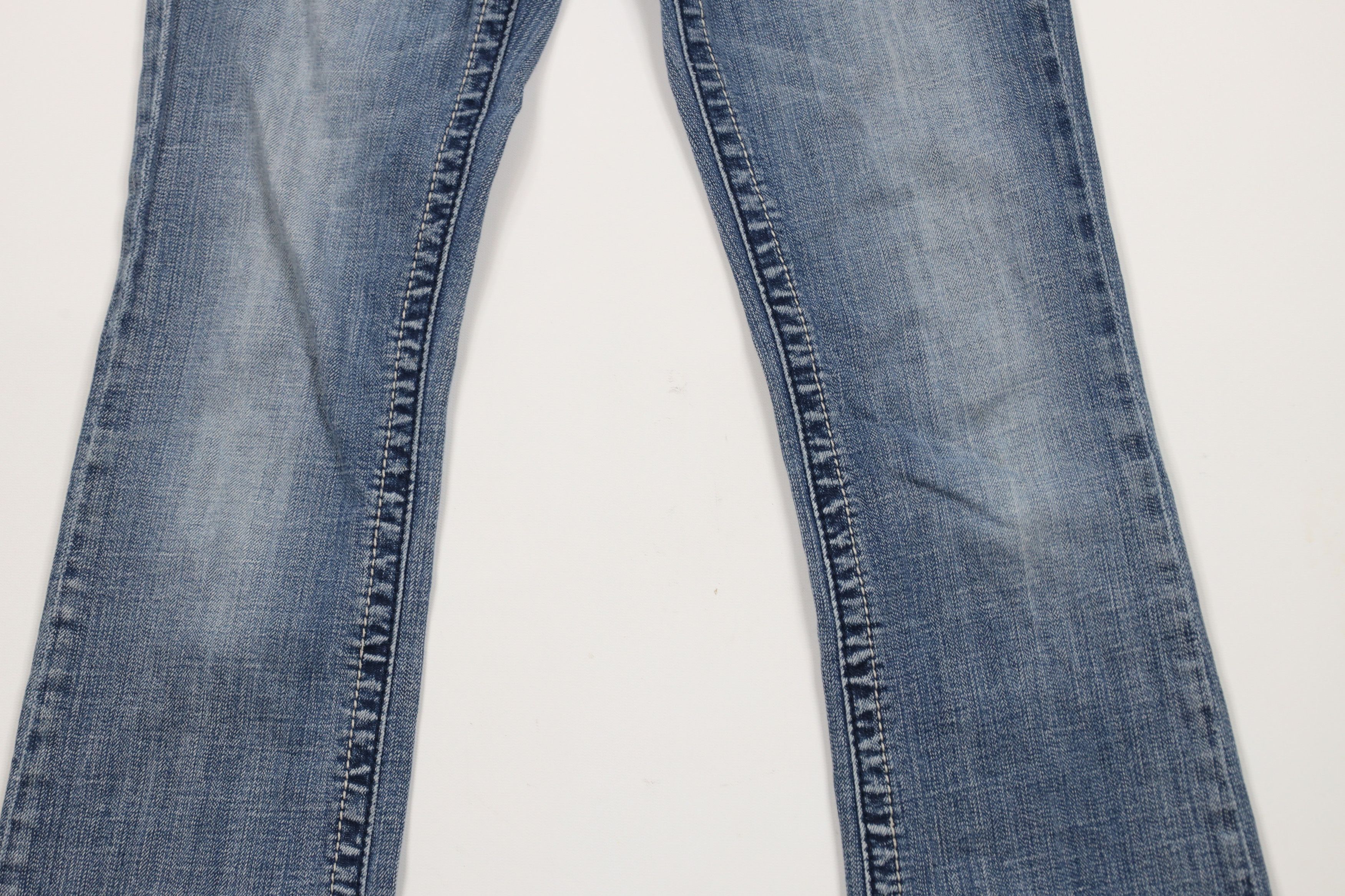 Miss Me × Vintage Miss Me Thick Stitch Flower Fleur de Lis Bootcut Jeans Size 29" - 3 Thumbnail