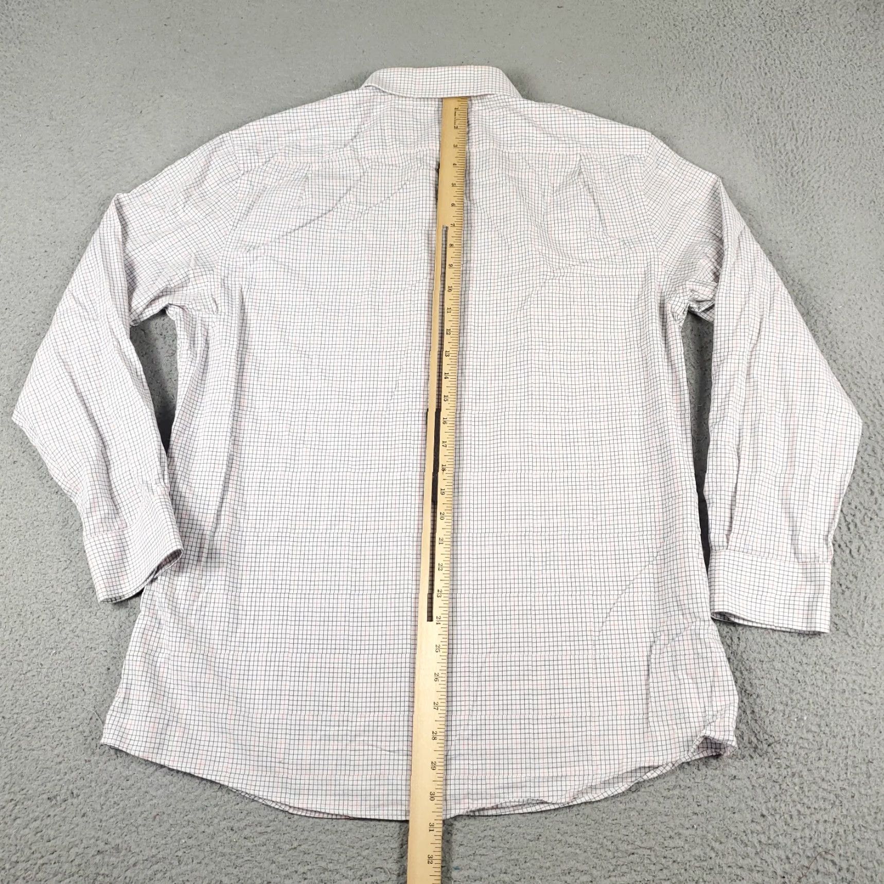 Tommy Hilfiger Tommy Hilfiger Shirt Mens 16.5 Red Check Dress Long Sleeve Button-Down Size 42R - 5 Thumbnail