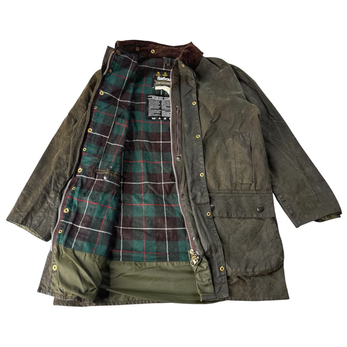 Barbour Vintage Barbour Northumbria Waxed Jacket 3 Crest Size US L / EU 52-54 / 3 - 4 Thumbnail