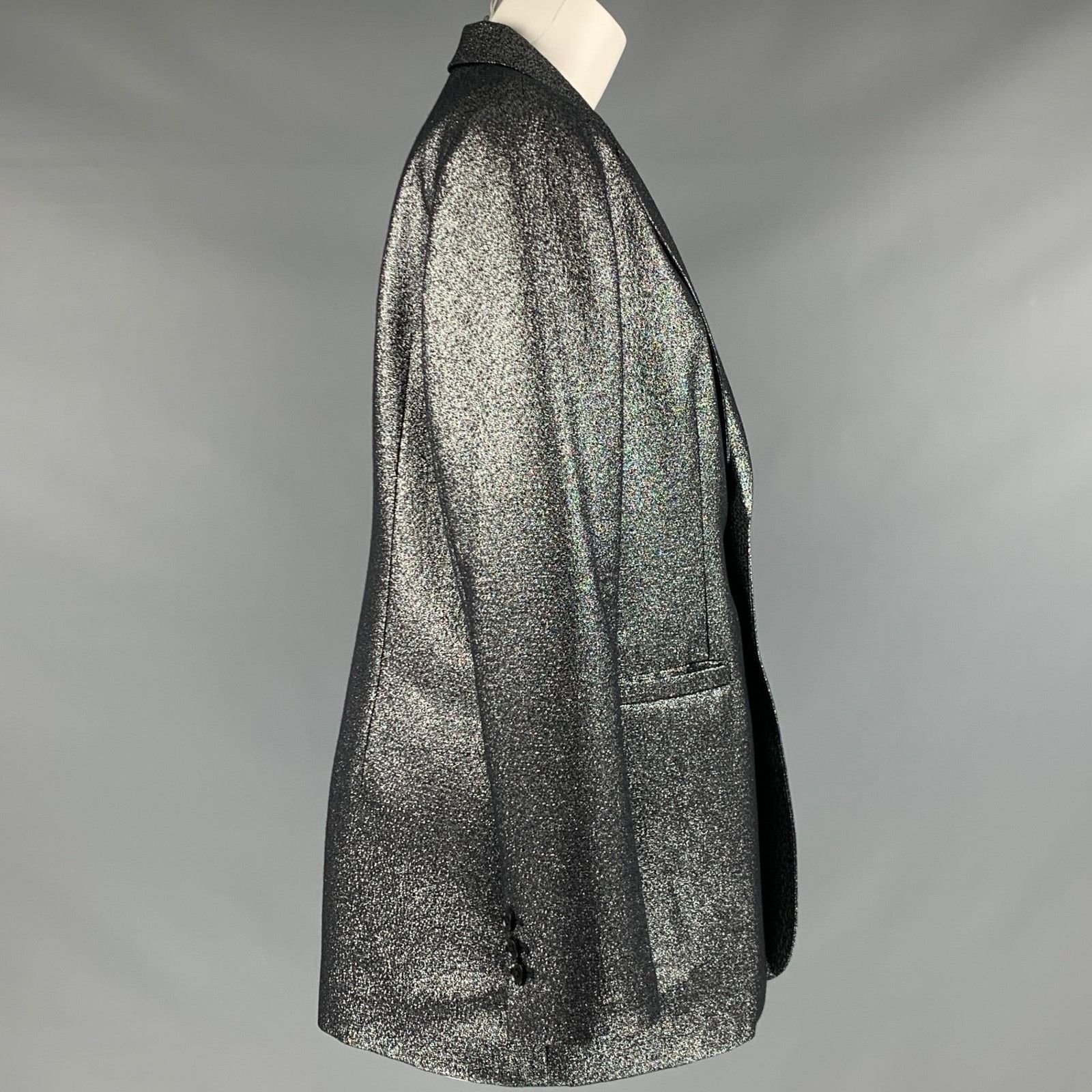 Joie JOIE Size M Silver Polyester Blend Metallic Jacket Size M / US 6-8 / IT 42-44 - 3 Thumbnail