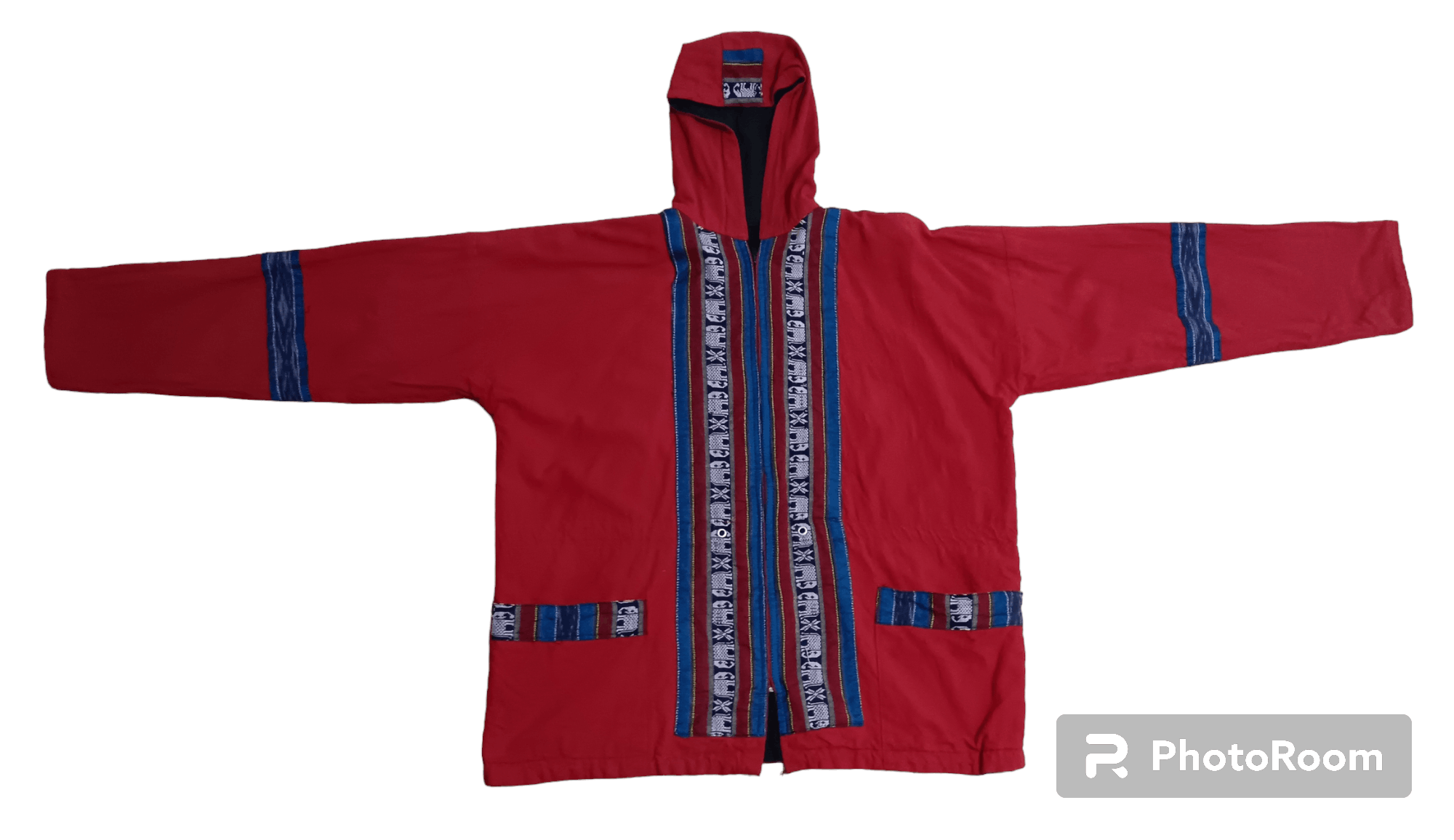 CUSTOM REVERSIBLE PATCHWORK NATIVE HOODED JACKET