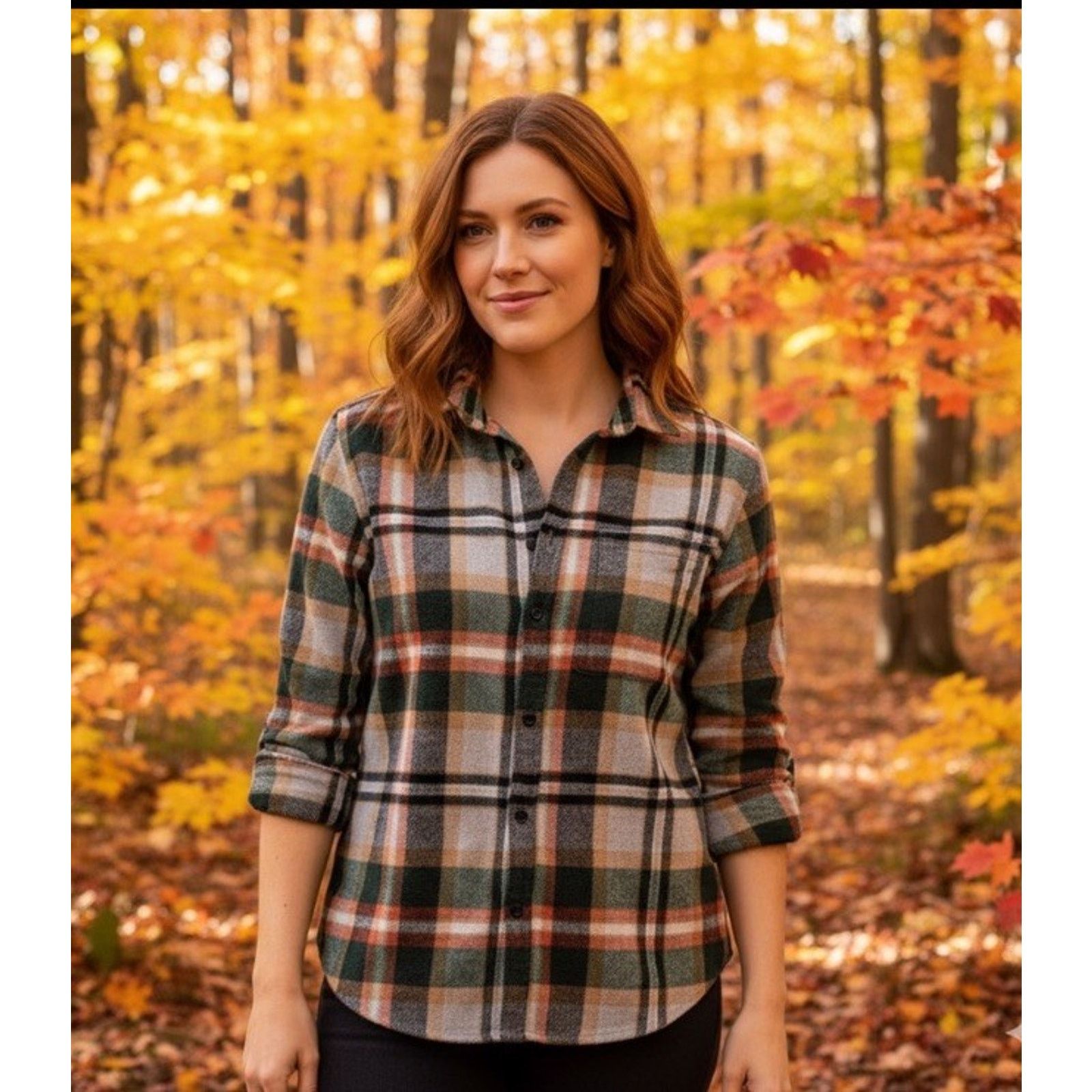 Other Plaid Unbranded Women's Medium, Green, Warm, Soft Size M / US 6-8 / IT 42-44 - 1 Thumbnail