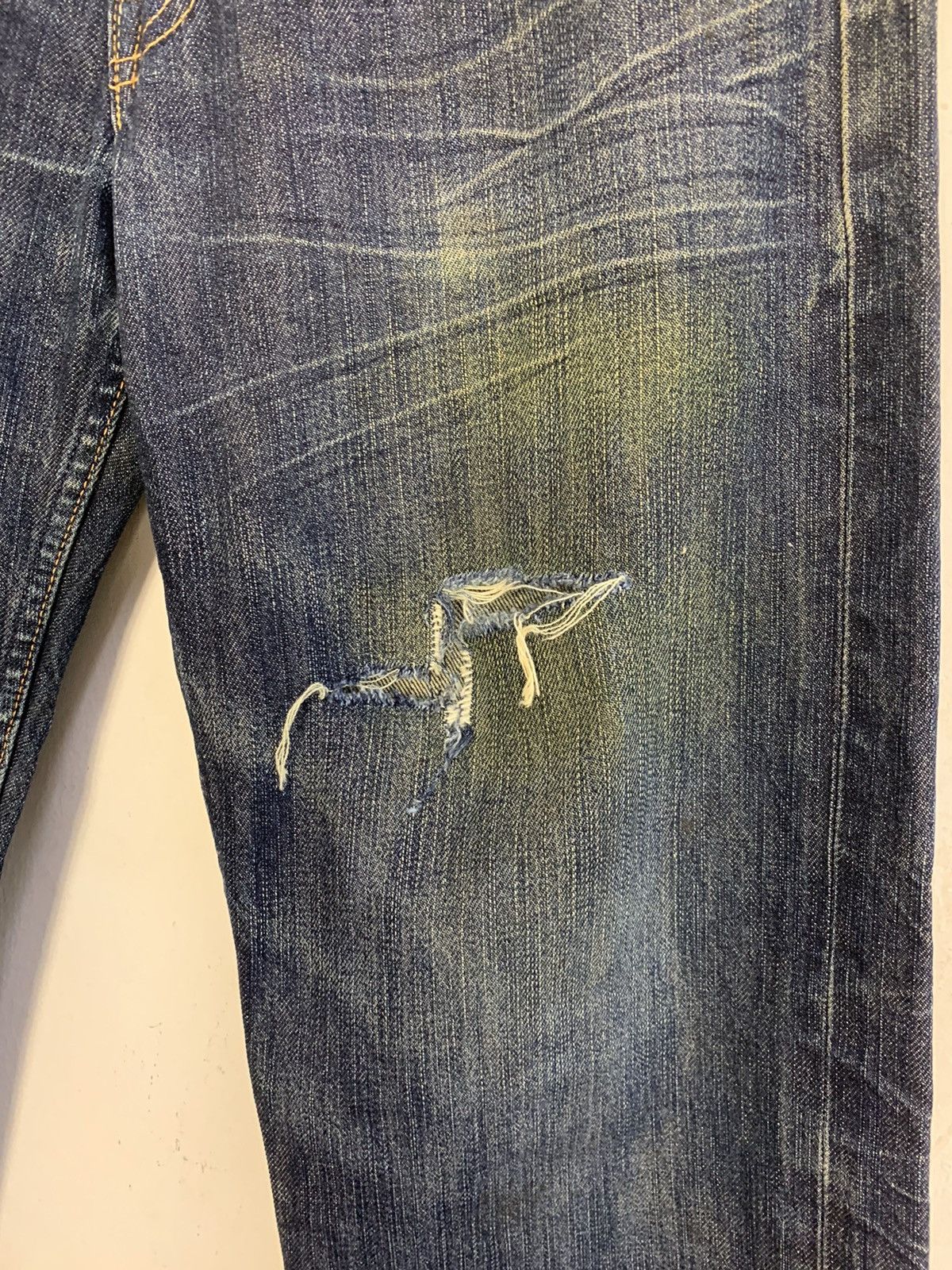 Other Levi’s Strauss Lot 503 Selvedge Indigo Distressed Denim Size US 30 / EU 46 - 6 Thumbnail