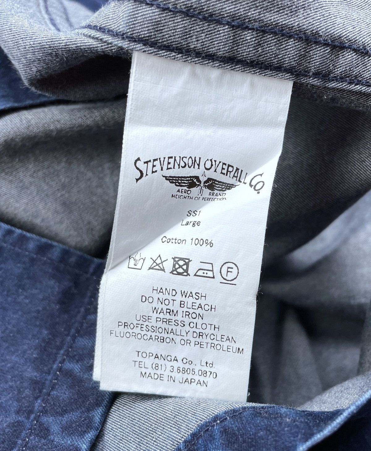 Stevenson Overall Co. The Stevenson Overall Co Japan Denim Overshirt Shirt Size L Size US L / EU 52-54 / 3 - 12 Thumbnail