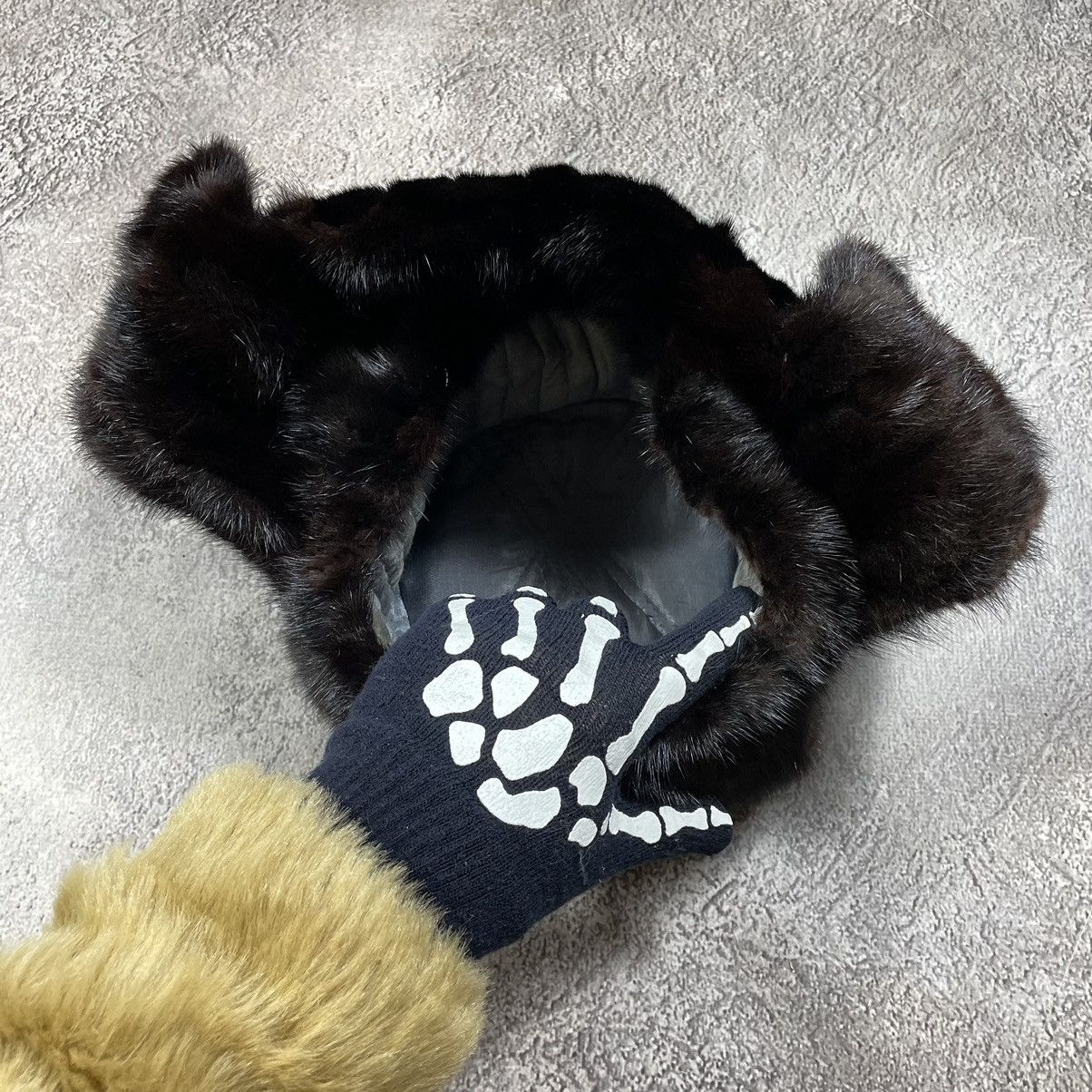 Vintage Vintage 90s Mohair Fuzzy Beanie Black Ushanka Hat Grunge OS Size ONE SIZE - 5 Thumbnail