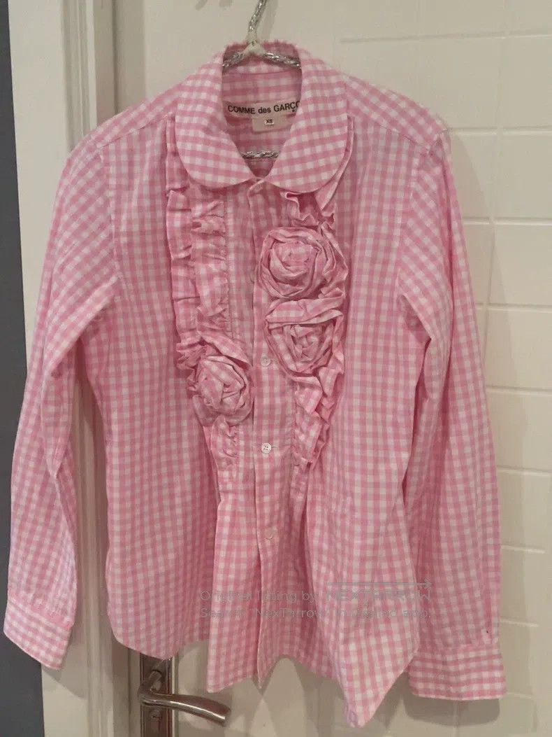 Comme des Garcons Comme Des Garcons Main Line Rose Pattern Shirt Size XS / US 0-2 / IT 36-38 - 4 Thumbnail