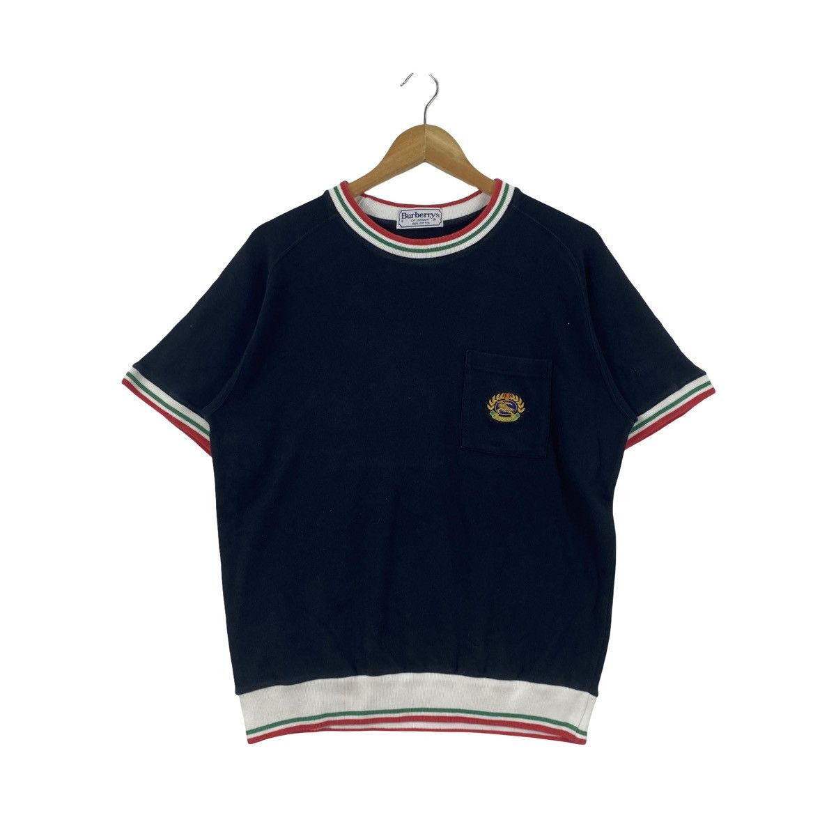 Burberry Vintage BURBERRYS Pocket T-Shirt Sweatshirt Top with Striped Size US L / EU 52-54 / 3 - 3 Thumbnail