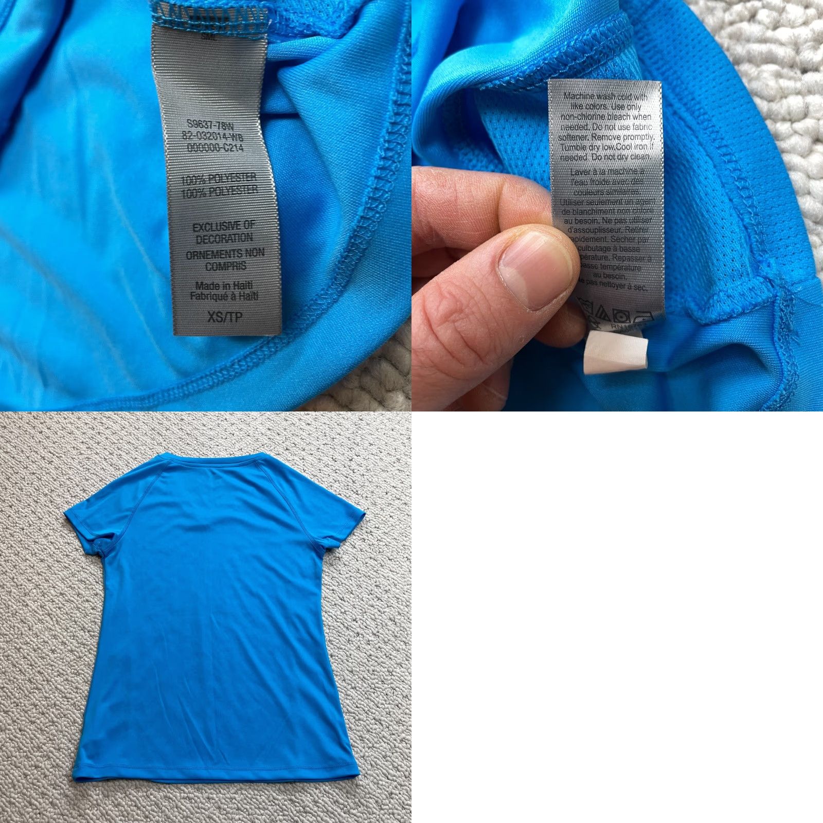 Champion Champion Active Shirt Womens XS Blue Short Sleeve Gym Exercise Stretch Size XS / US 0-2 / IT 36-38 - 8 Thumbnail