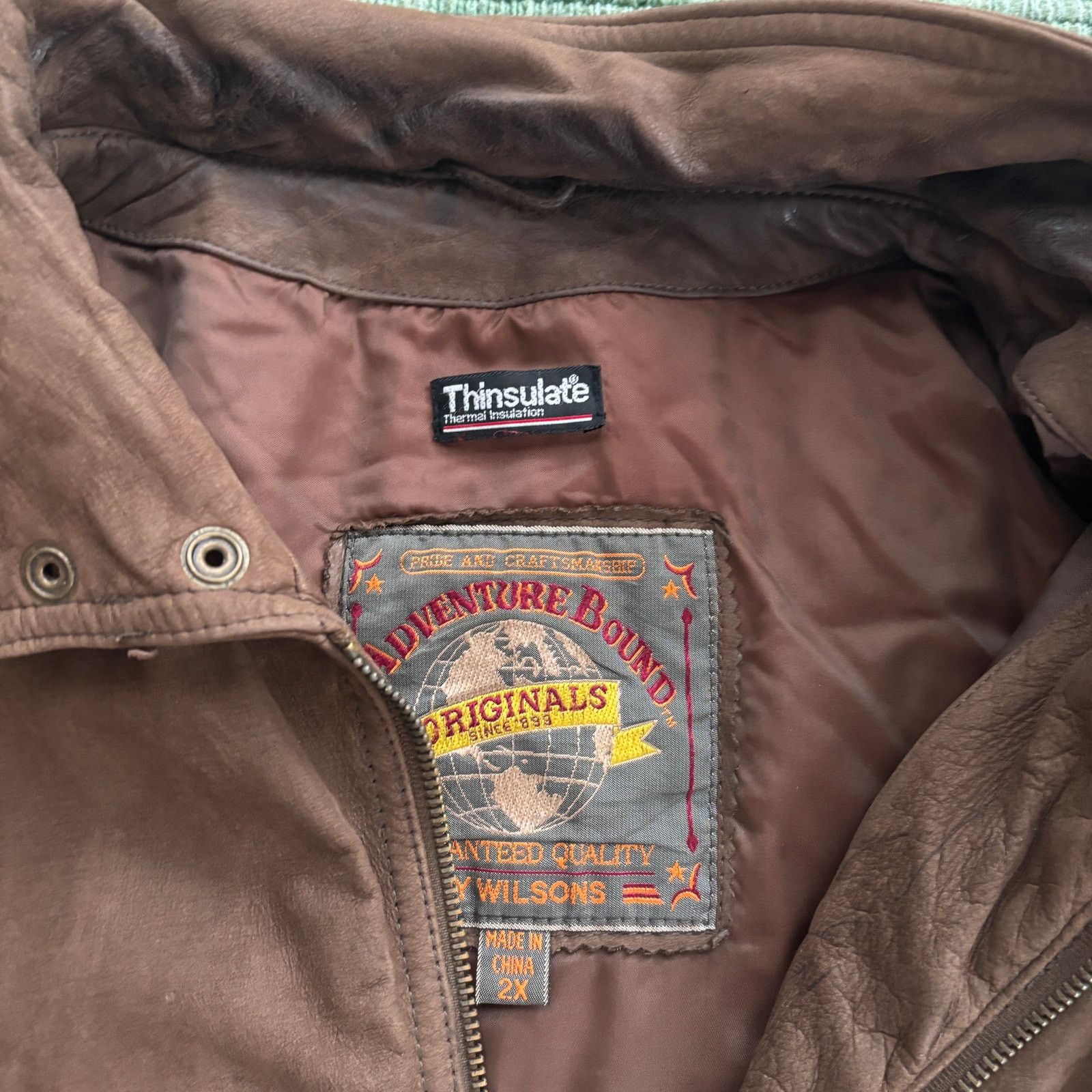 Vintage × Wilsons Leather Vintage Brown Leather Adventure Bound Wilson's Leather Size US XXL / EU 58 / 5 - 3 Thumbnail