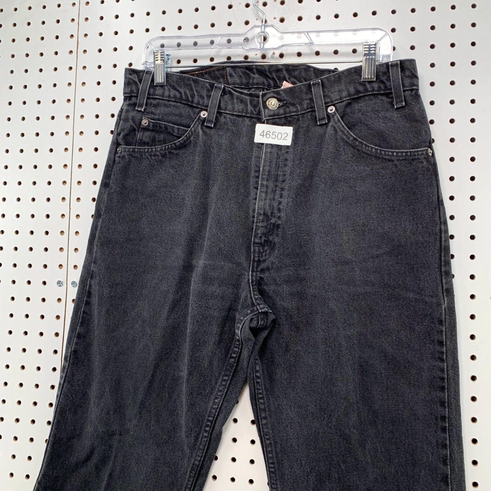 Levi's VINTAGE Levi's 505 Jeans 33x30 Black Denim 90s 5-Pocket Mens Regular Jeans 30 Inseam 34x30 Tag 90s Orange Tag Size US 33 - 6 Thumbnail