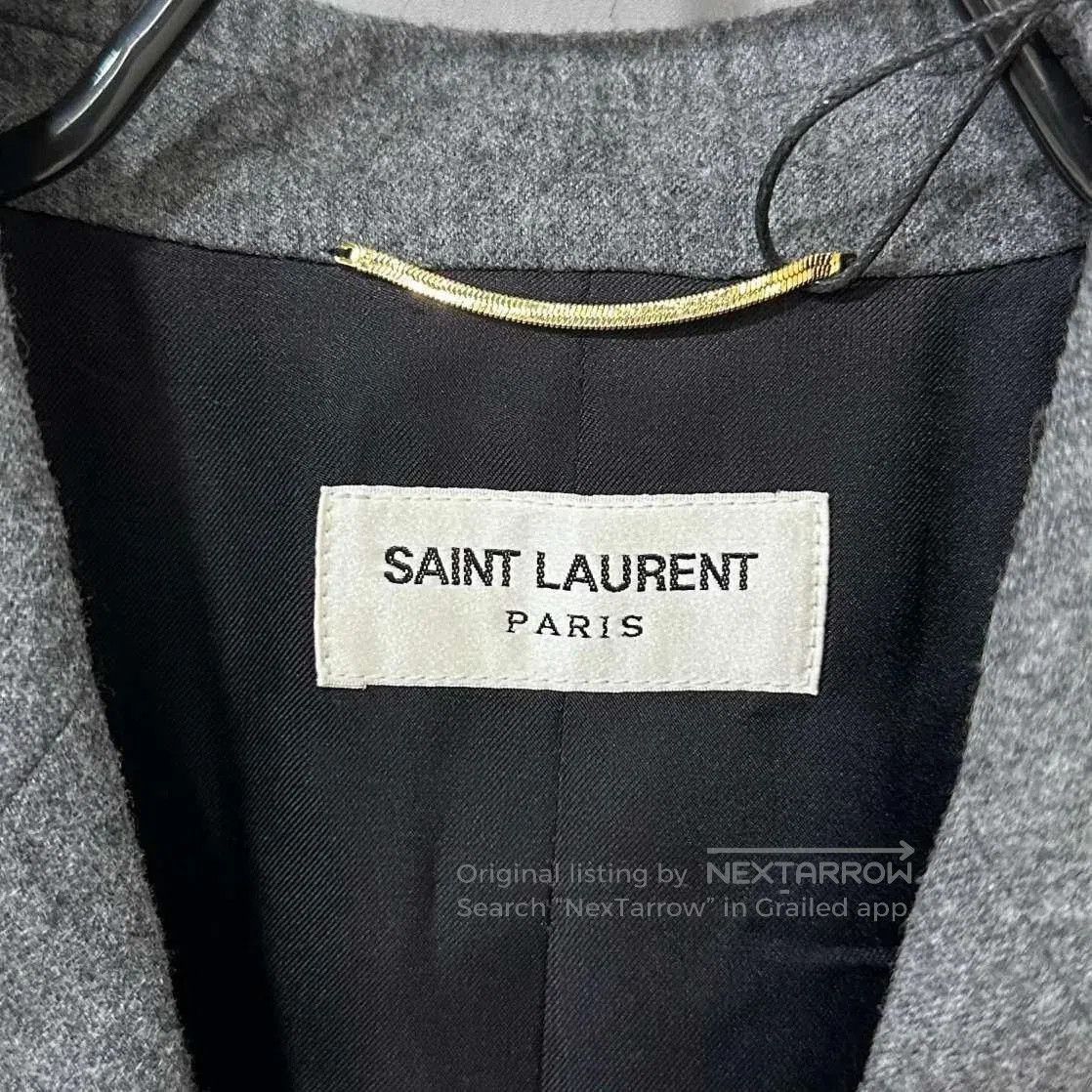 Saint Laurent Paris Saint Laurent Gray Double-Breasted Blazer. Size US M / EU 48-50 / 2 - 4 Thumbnail