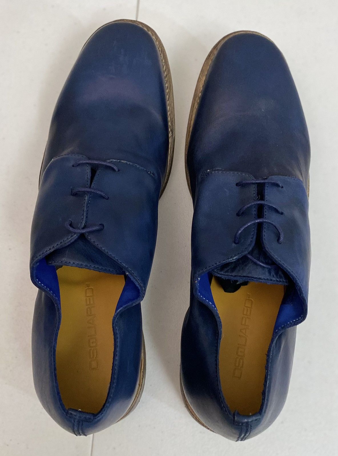 Dsquared2 Dsquared2 🇮🇹 Blue Goodyear welt Handmade Uni Derby 8.5 NEW Size US 8.5 / EU 41-42 - 14 Thumbnail